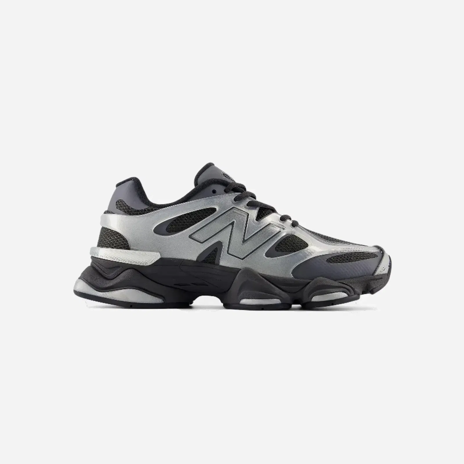 New Balance 9060 X Silver Metallic with Black Cement