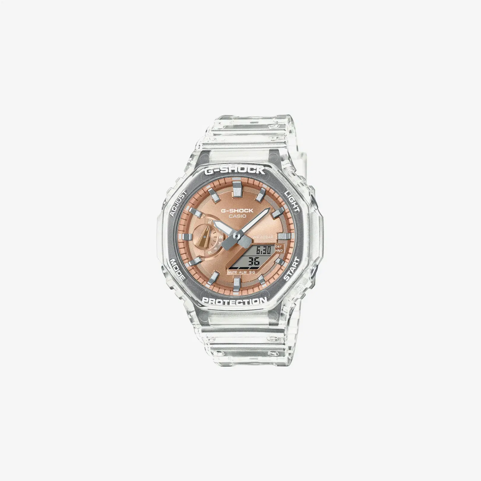 Casio G-Shock GA-2100BM-7A5DR Quartz Orange Dial Analog-Digital Resin Watch