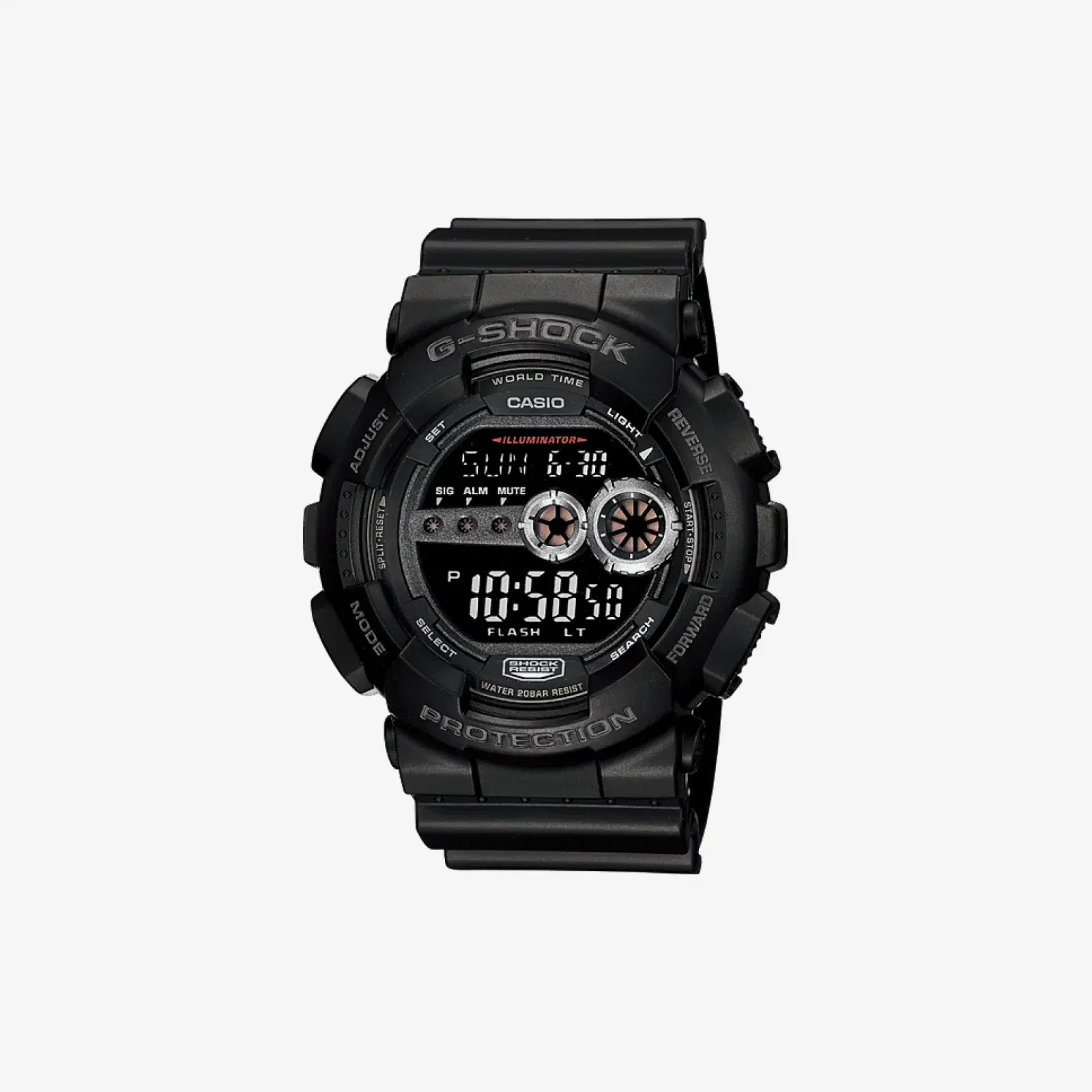 Casio Classics GD-100-1BDR Quartz Champagne Dial Digital Stainless Steel Watch