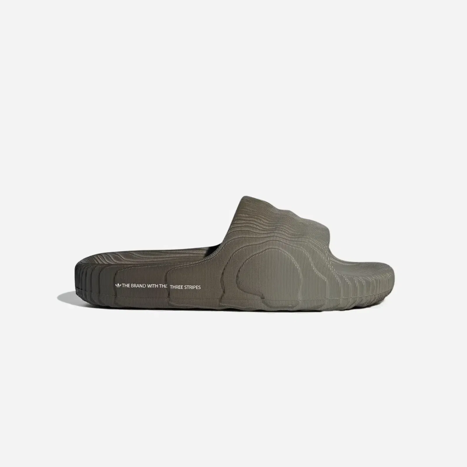 Adidas Adilette 22 Slides Silver Pebble / Shadow Olive / Off White