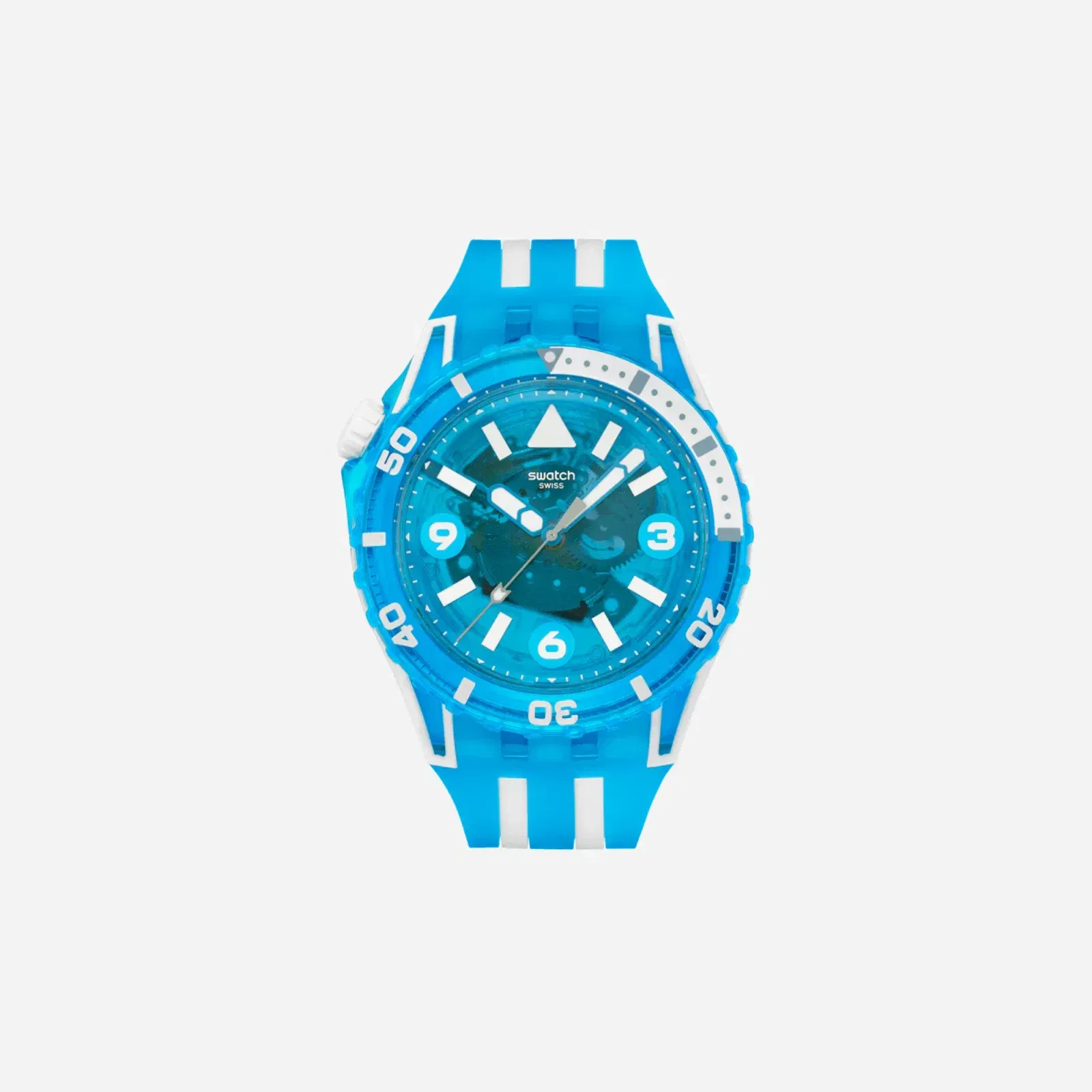 Swatch Scubaqua Blue Fire Quartz Blue Dial Analog Watch