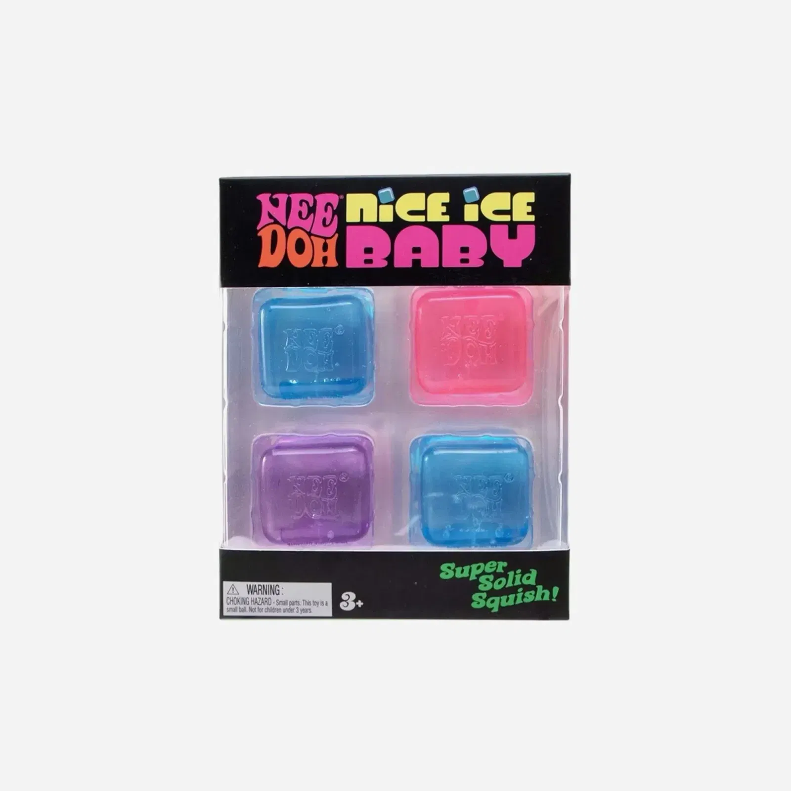 NeeDoh Nice Ice Baby Squishy Fidget Toy Set of 4 Blue/Purple/Pink