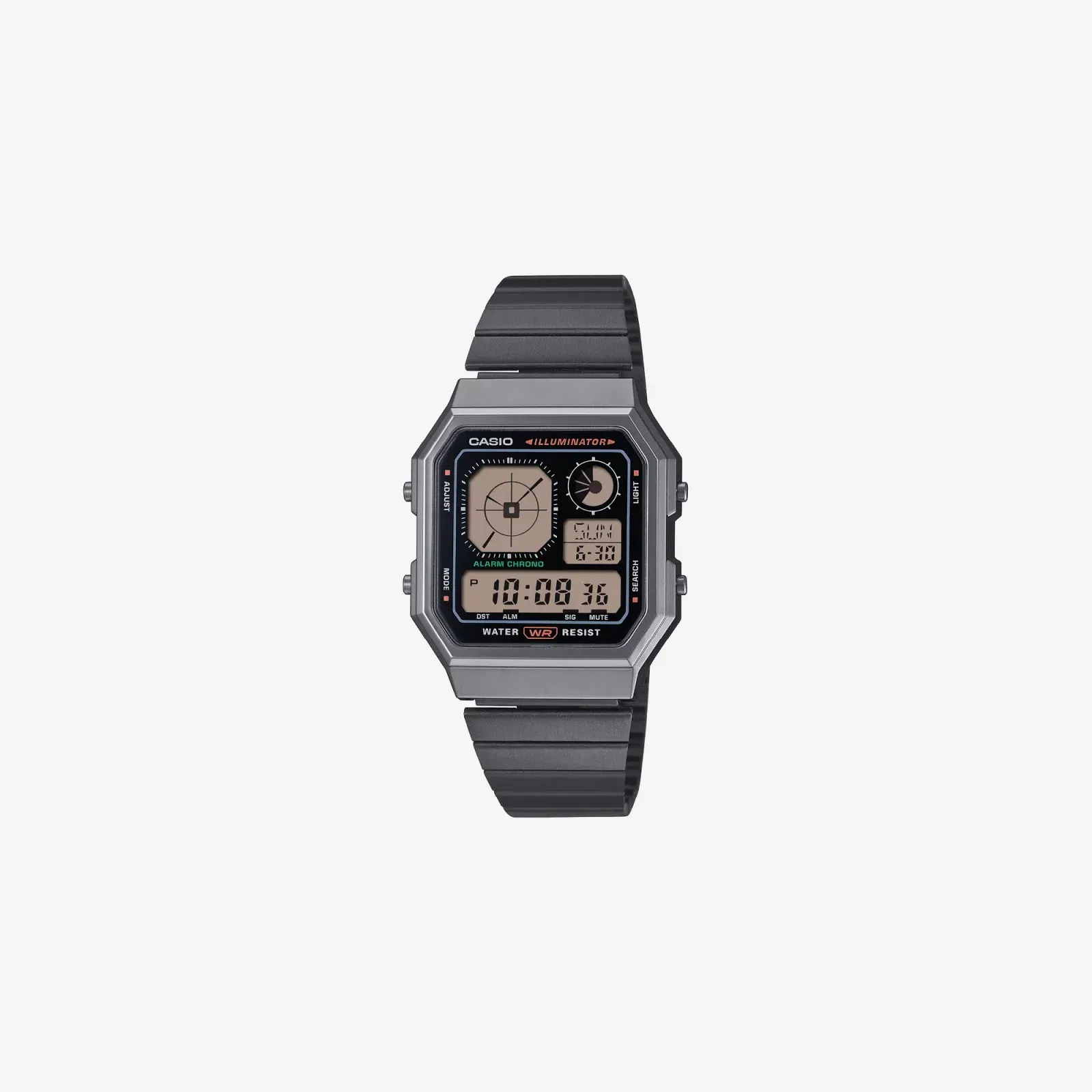 Casio Vintage A130WEGG-1ADF Quartz Black Dial Digital Stainless Steel Watch