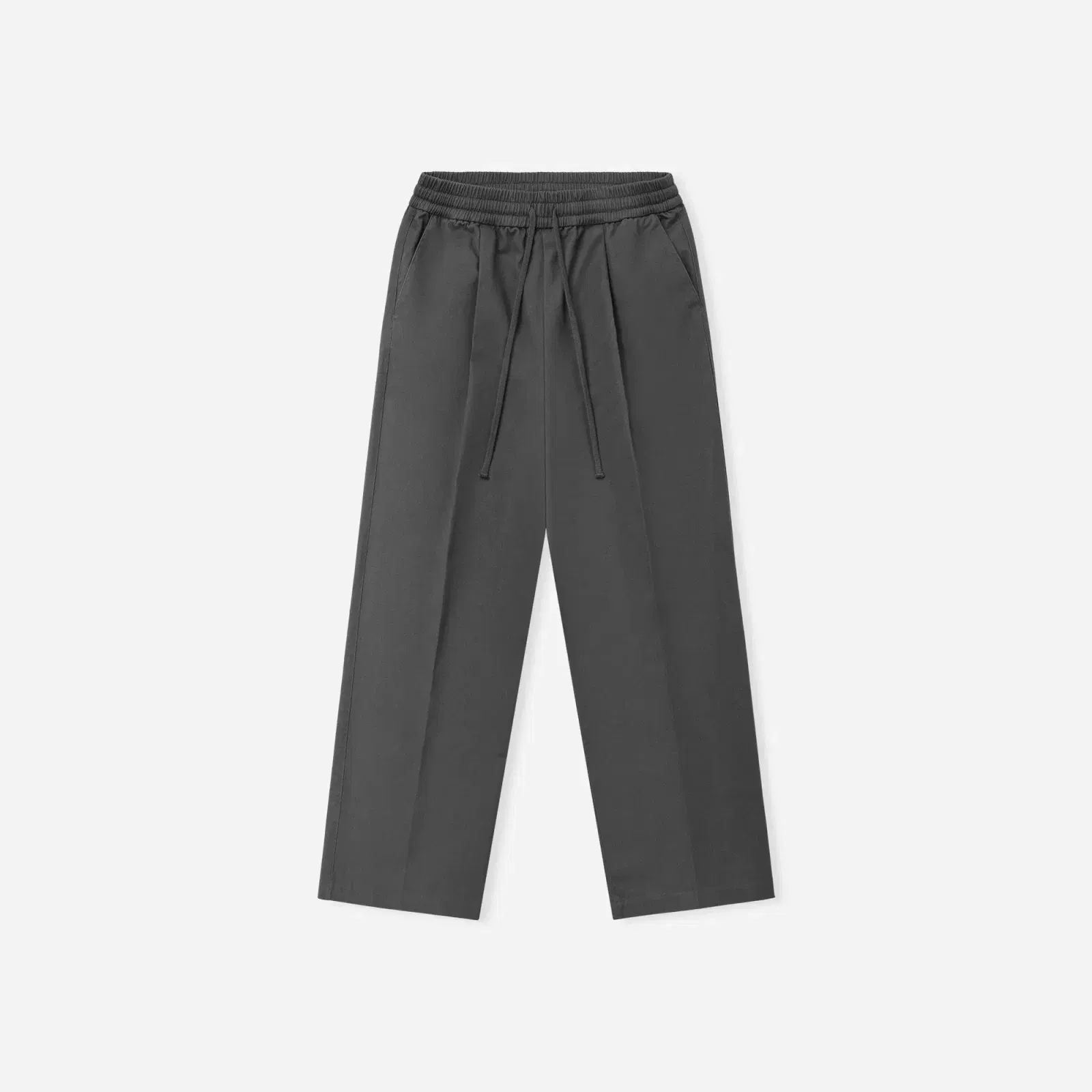 Fear Of God Essentials Cotton Twill Pleat Front Drawstring Pant Iron Grey