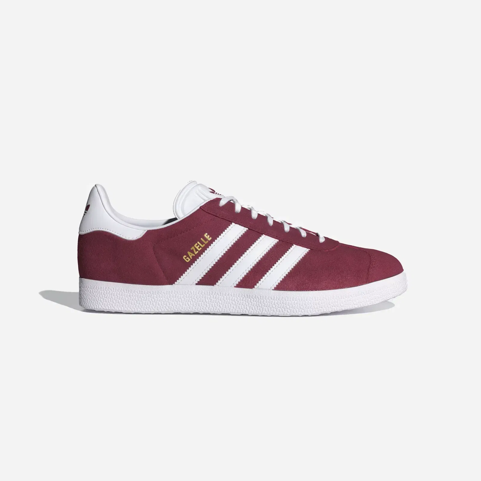 Adidas Gazelle Collegiate Burgundy Cloud White Gold Metallic