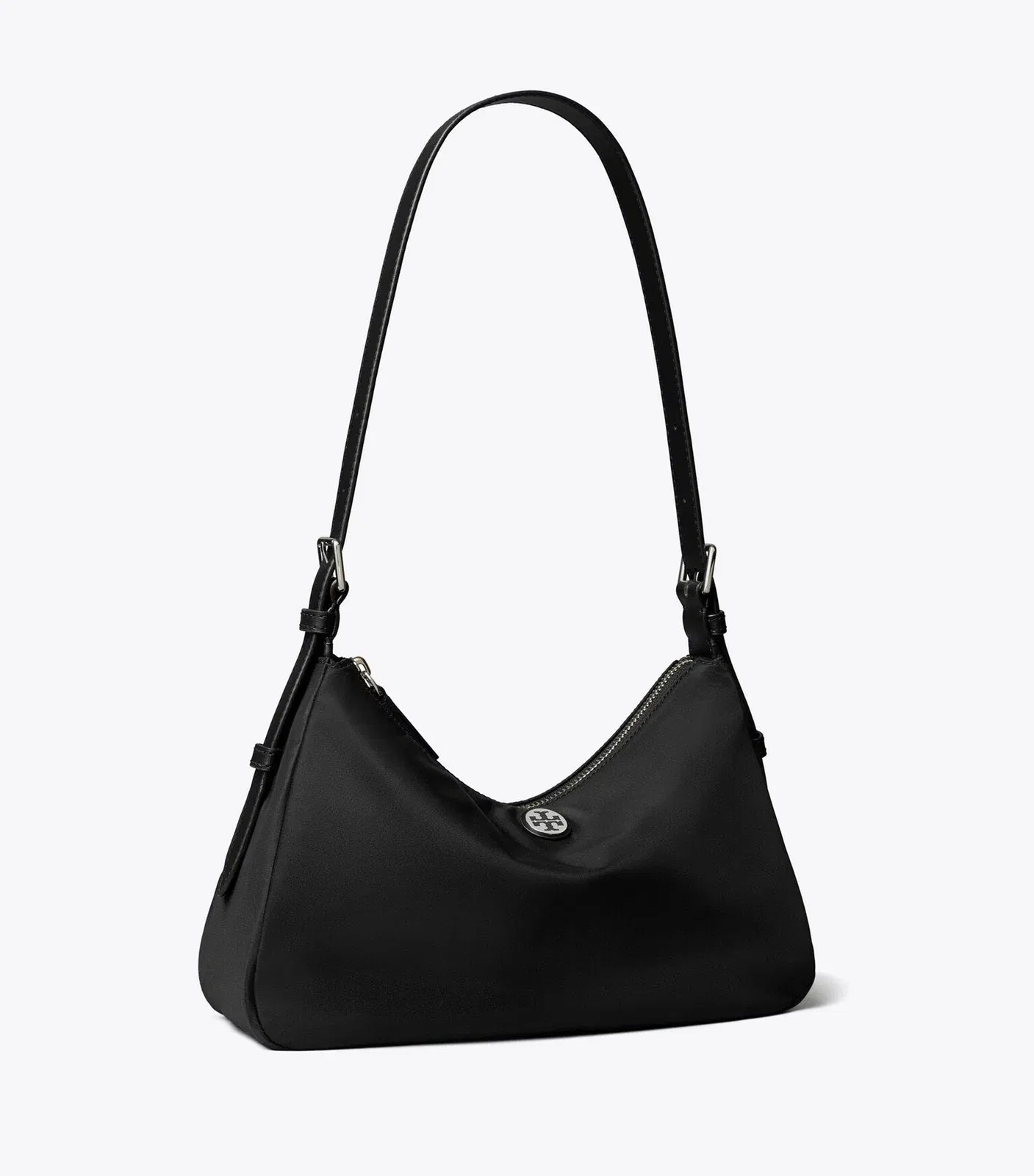 Small Nylon Zip-Top Shoulder Bag