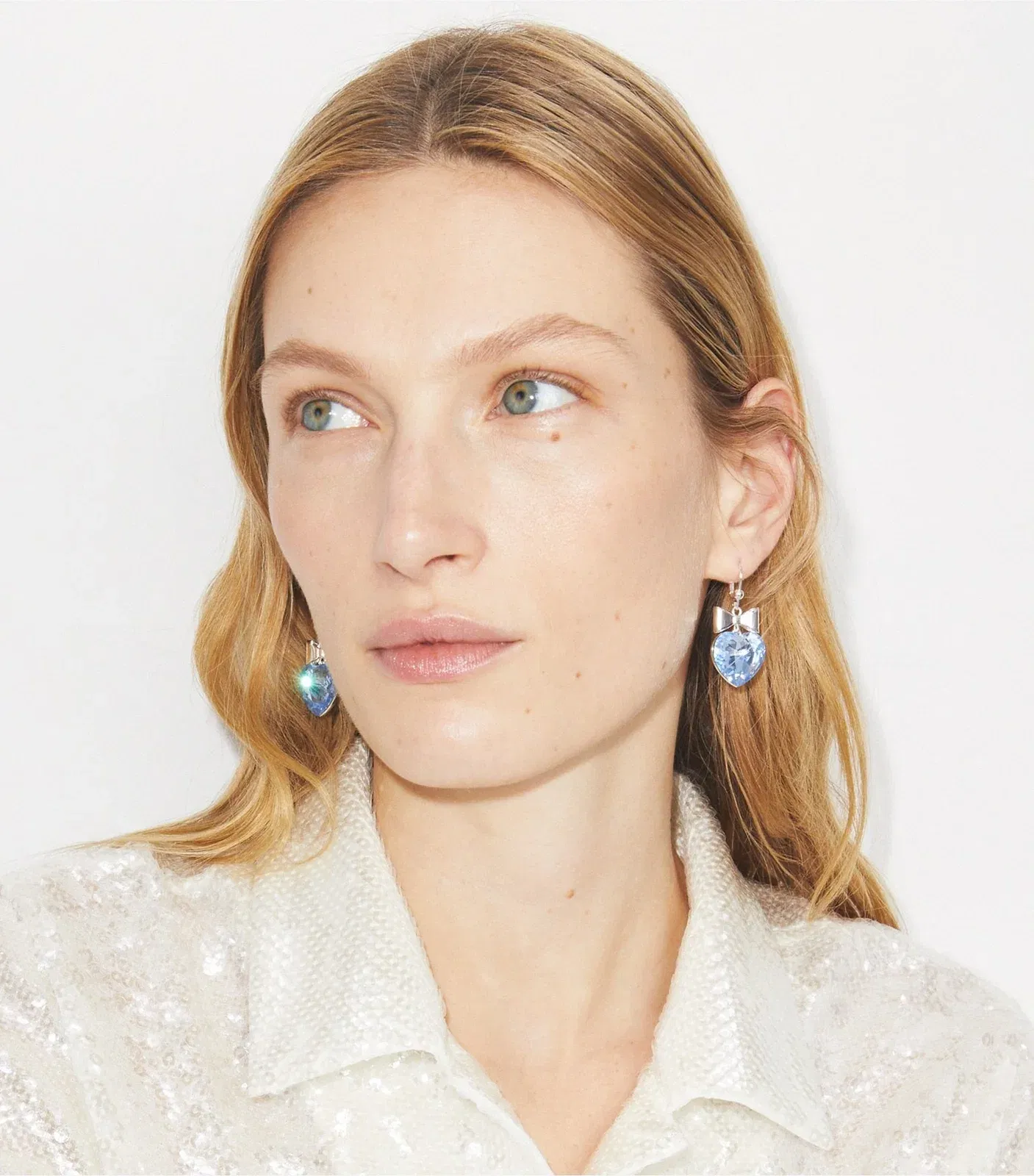 Curiosity Heart and Bow Earrings