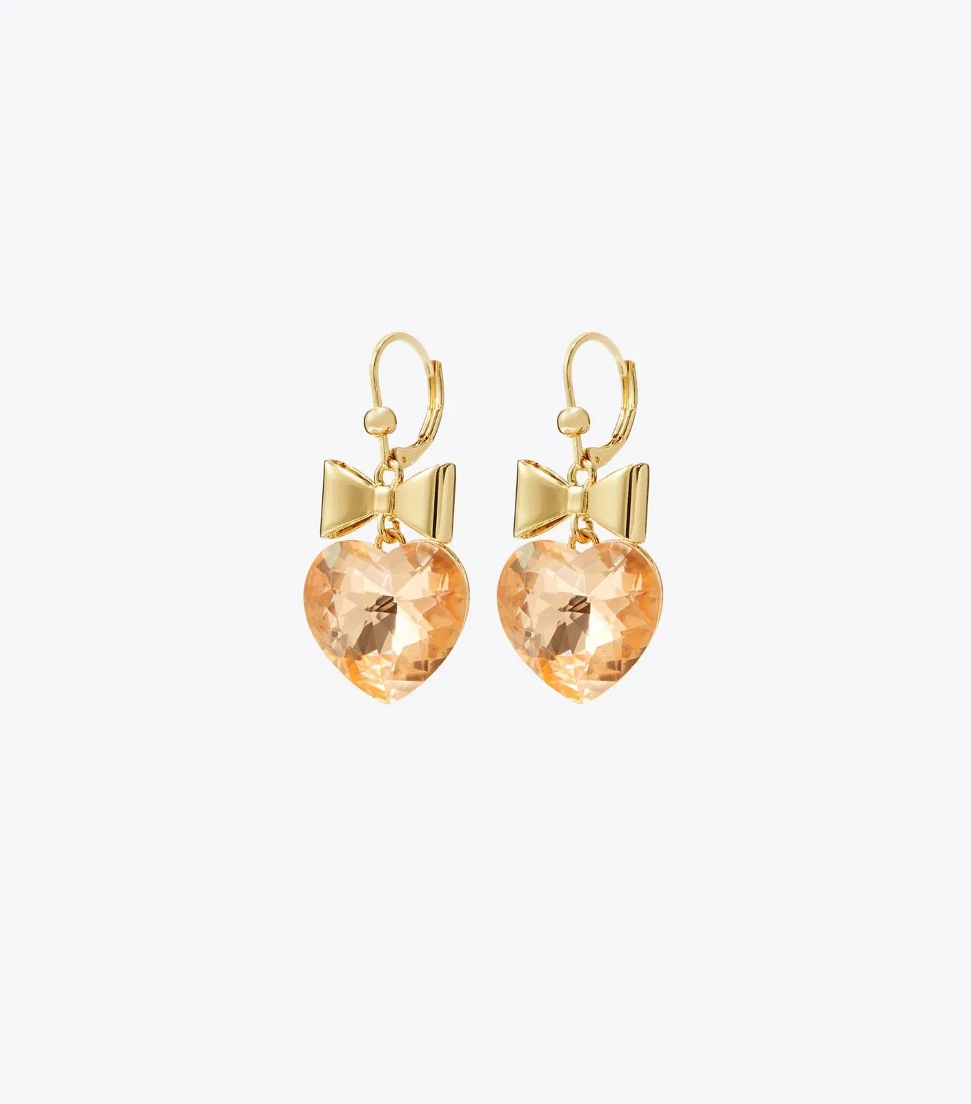 Curiosity Heart and Bow Earrings