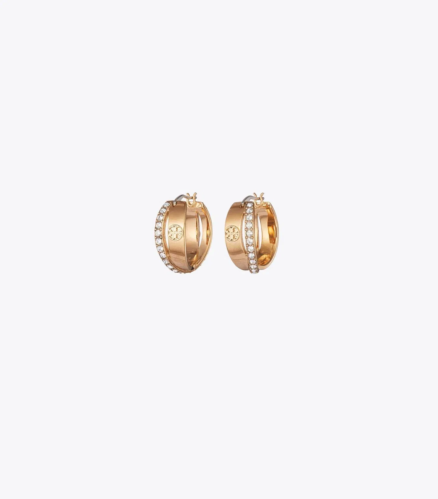 Icon Pavé Double Hoop Earring