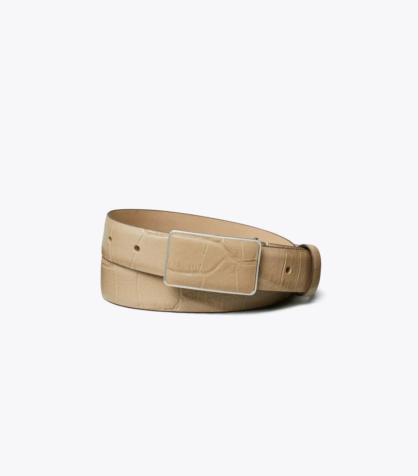Plate Croc-Embossed Belt
