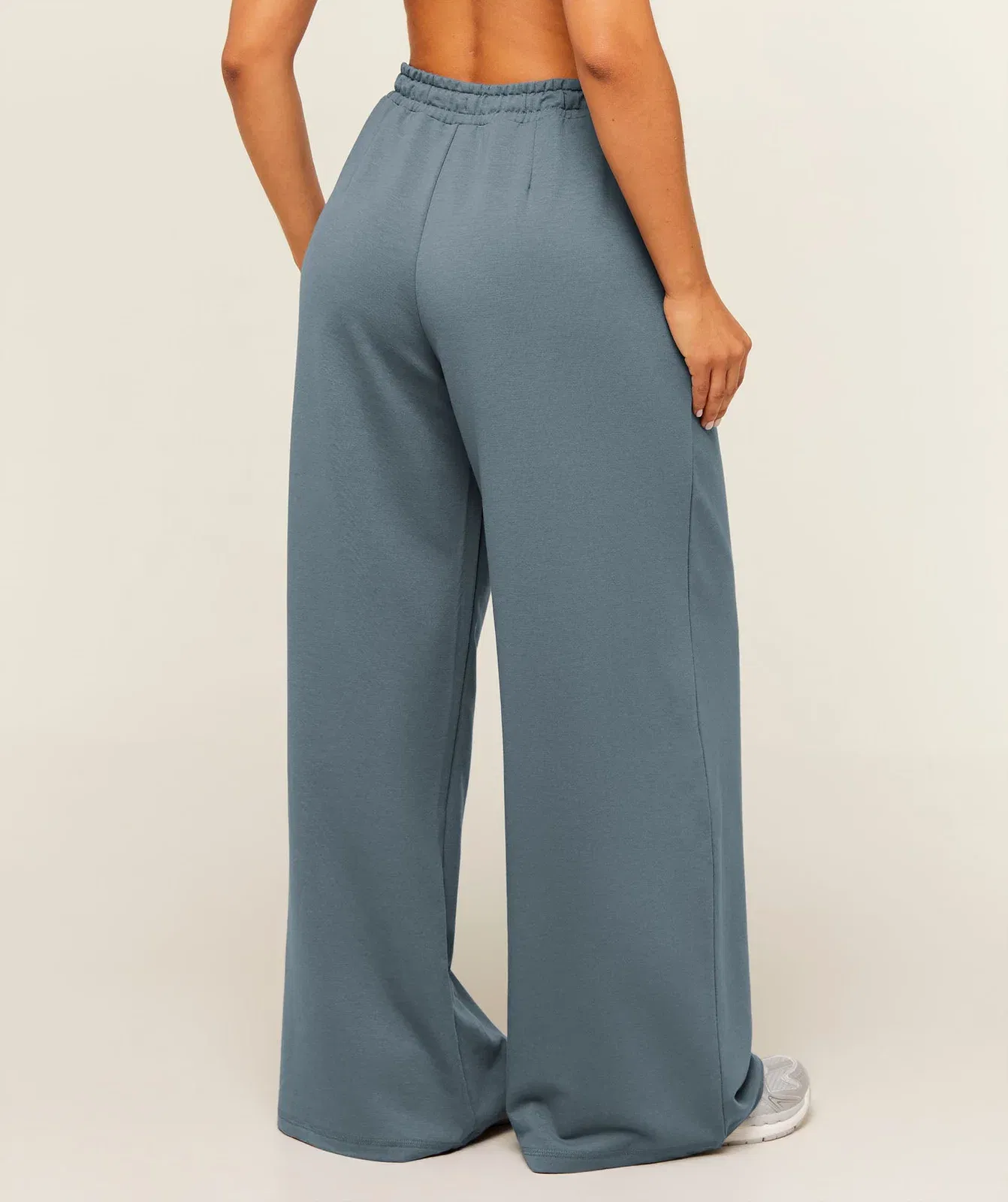 Women's Gymshark Lightweight Wide Leg Pant Short Iron Blue