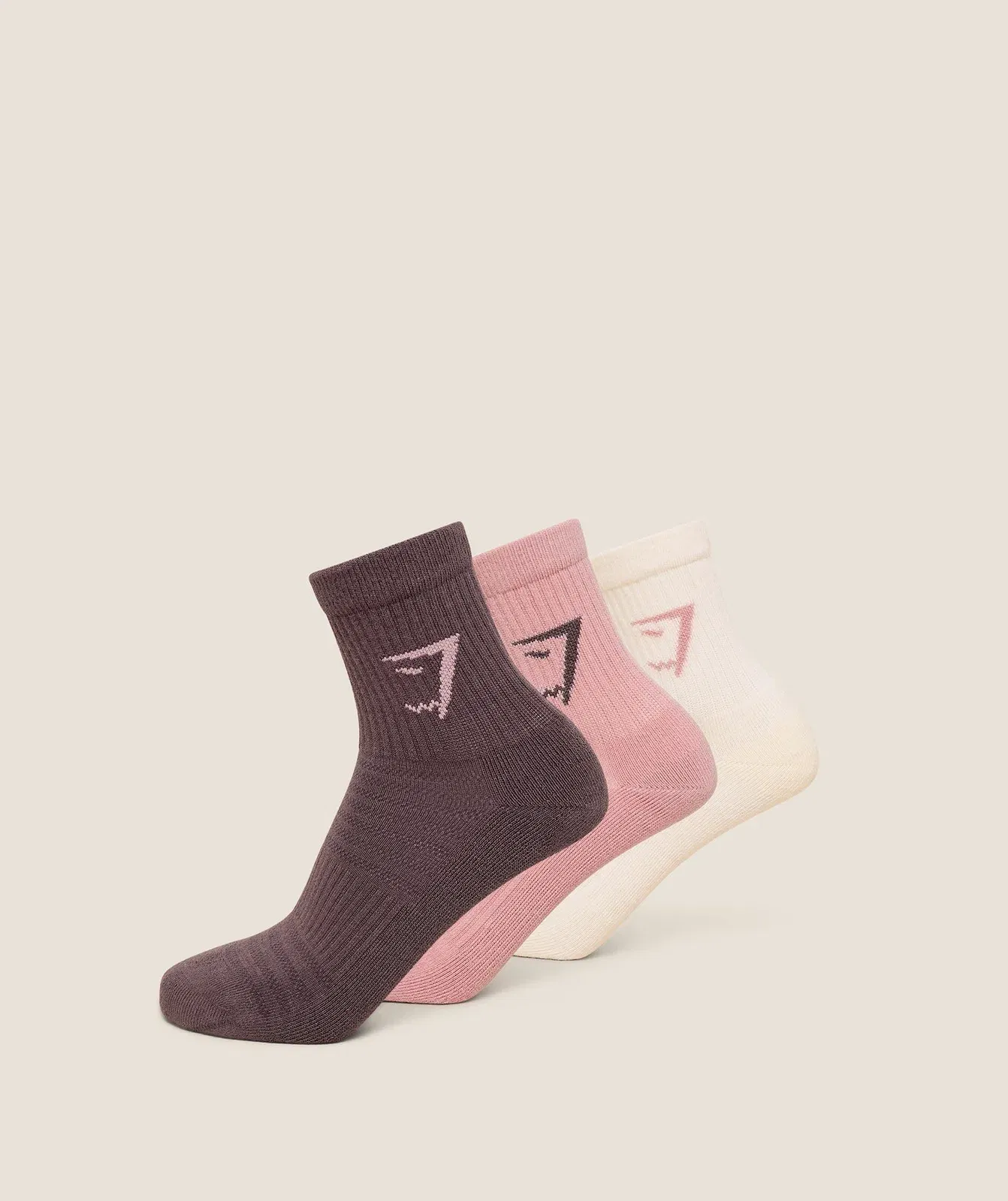 Women's Gymshark Midi Socks 3Pk Soft White