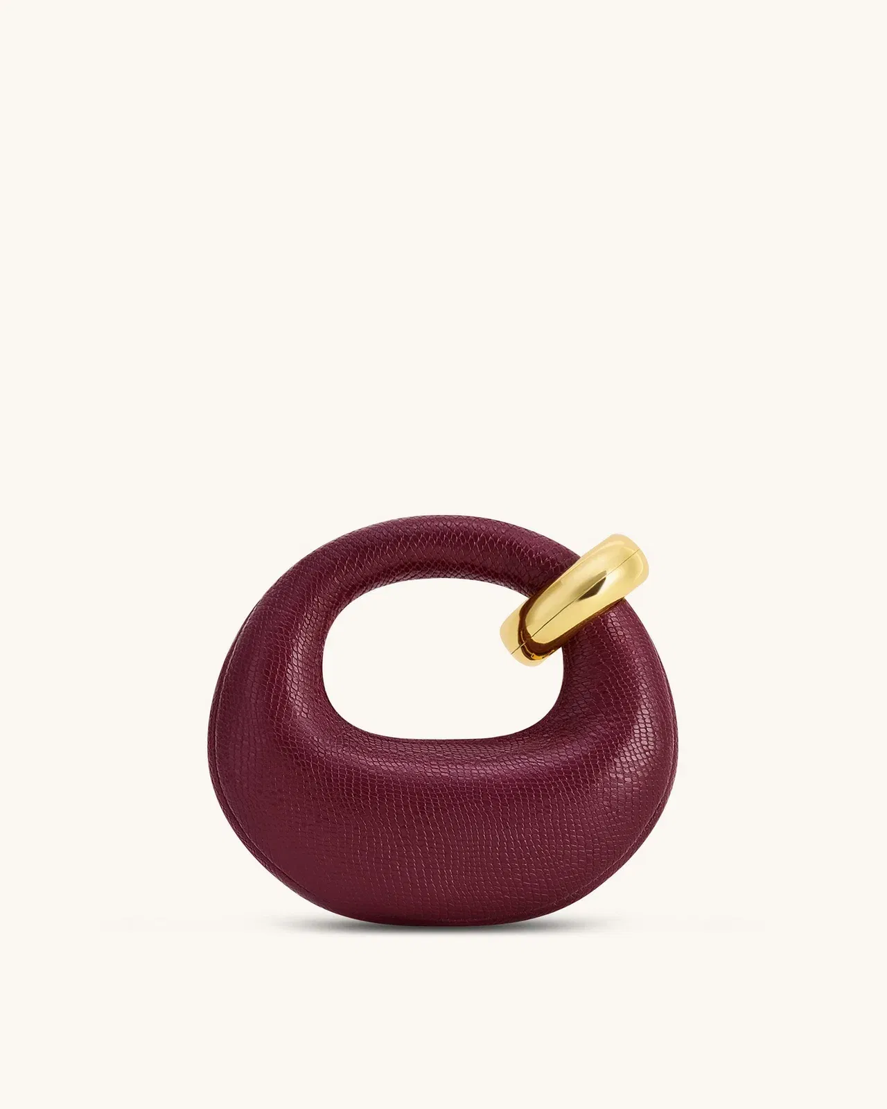 Jw Pei Abacus Faux Snake Effect Mini Top Handle Bag Burgundy