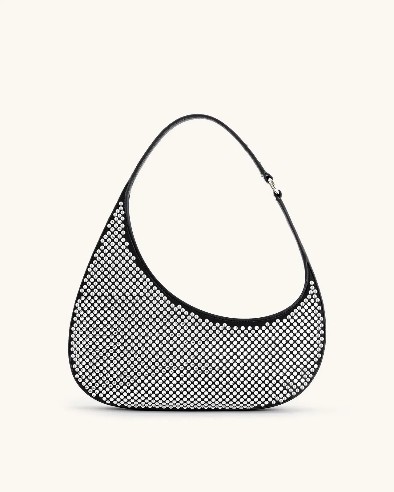 Jw Pei Harlee Artificial Crystal Shoulder Bag Black
