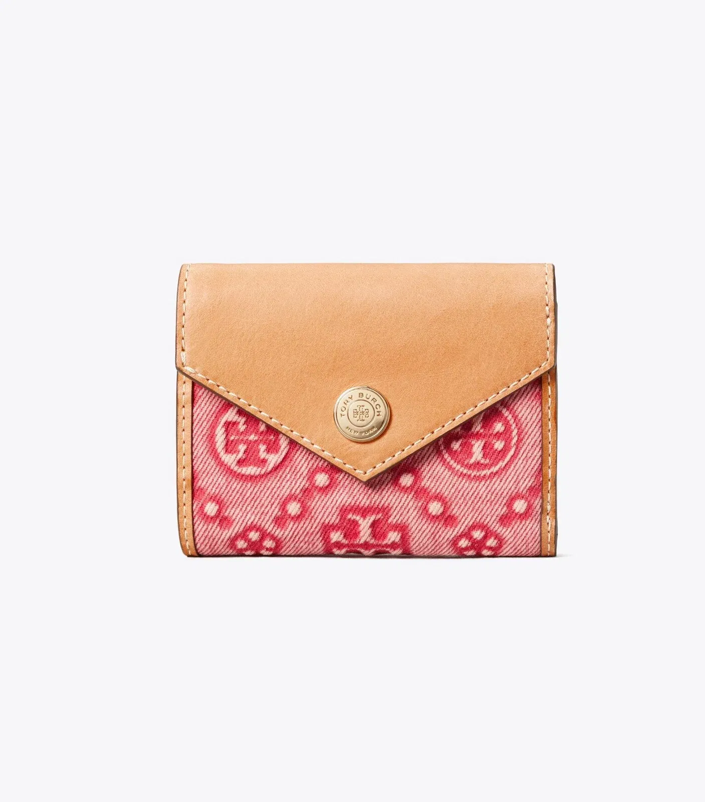 T Monogram Denim Small Wallet