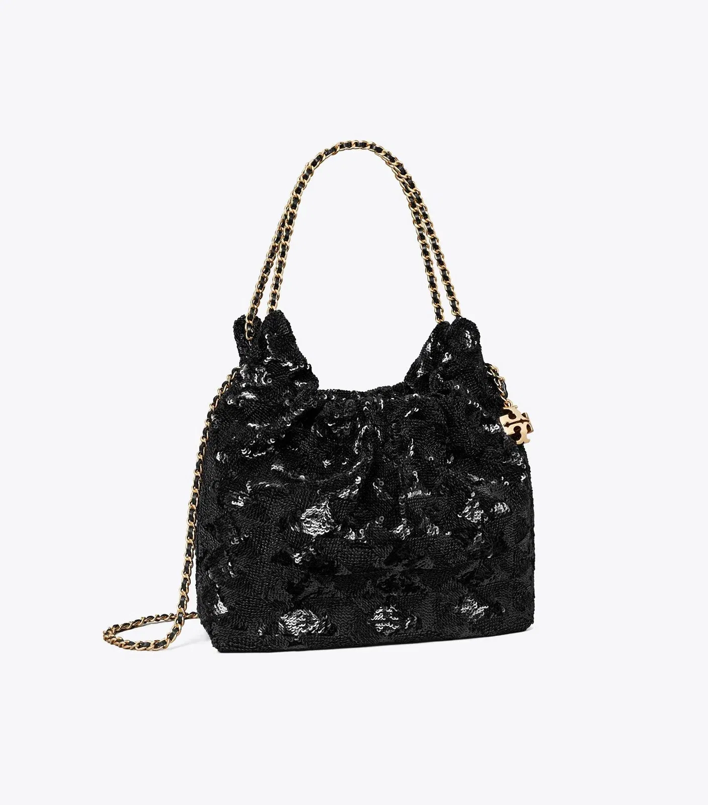 Mini Fleming Sequin Hobo Bag
