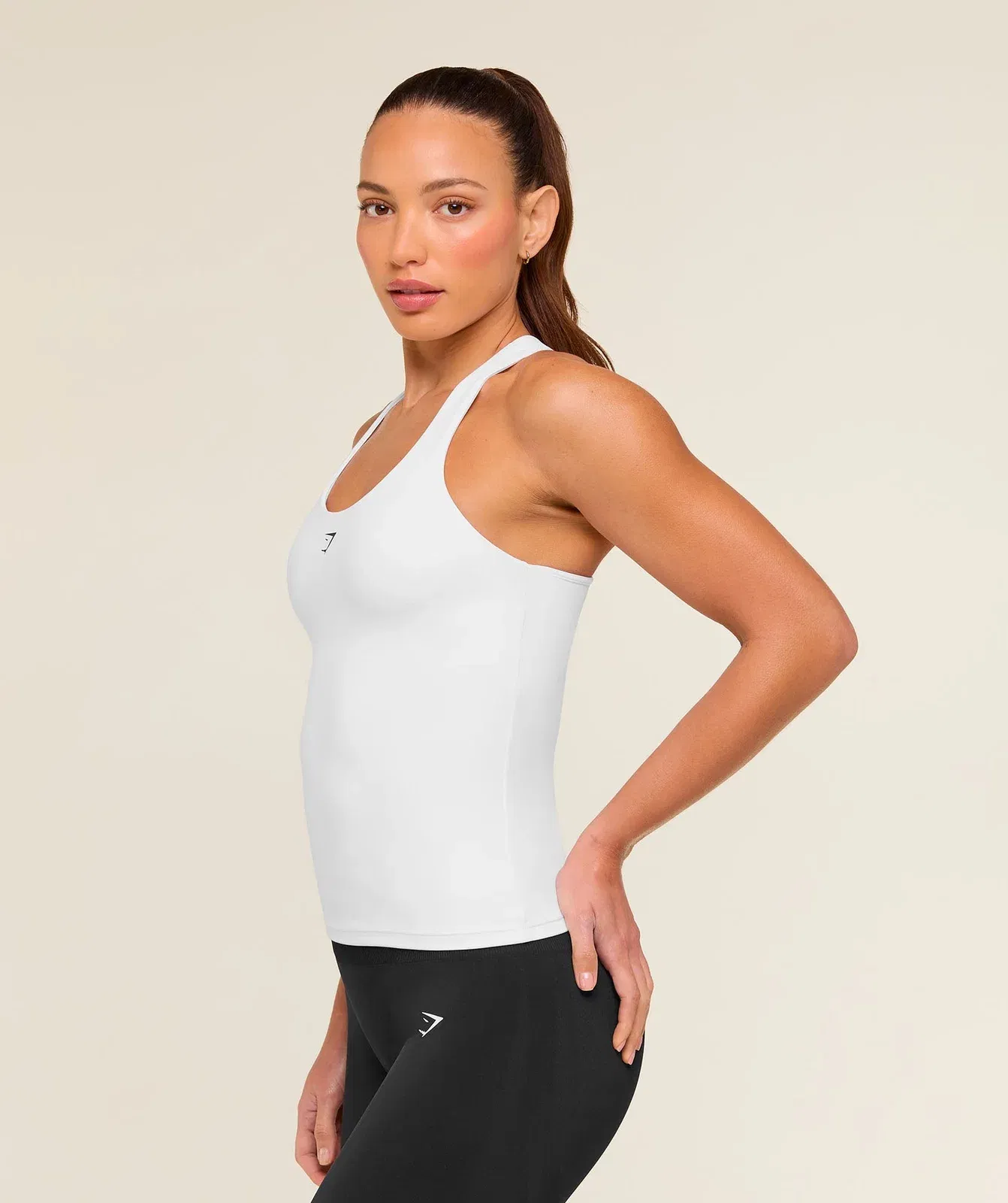 Gymshark Everyday Racer Back Tank with Shelf - White