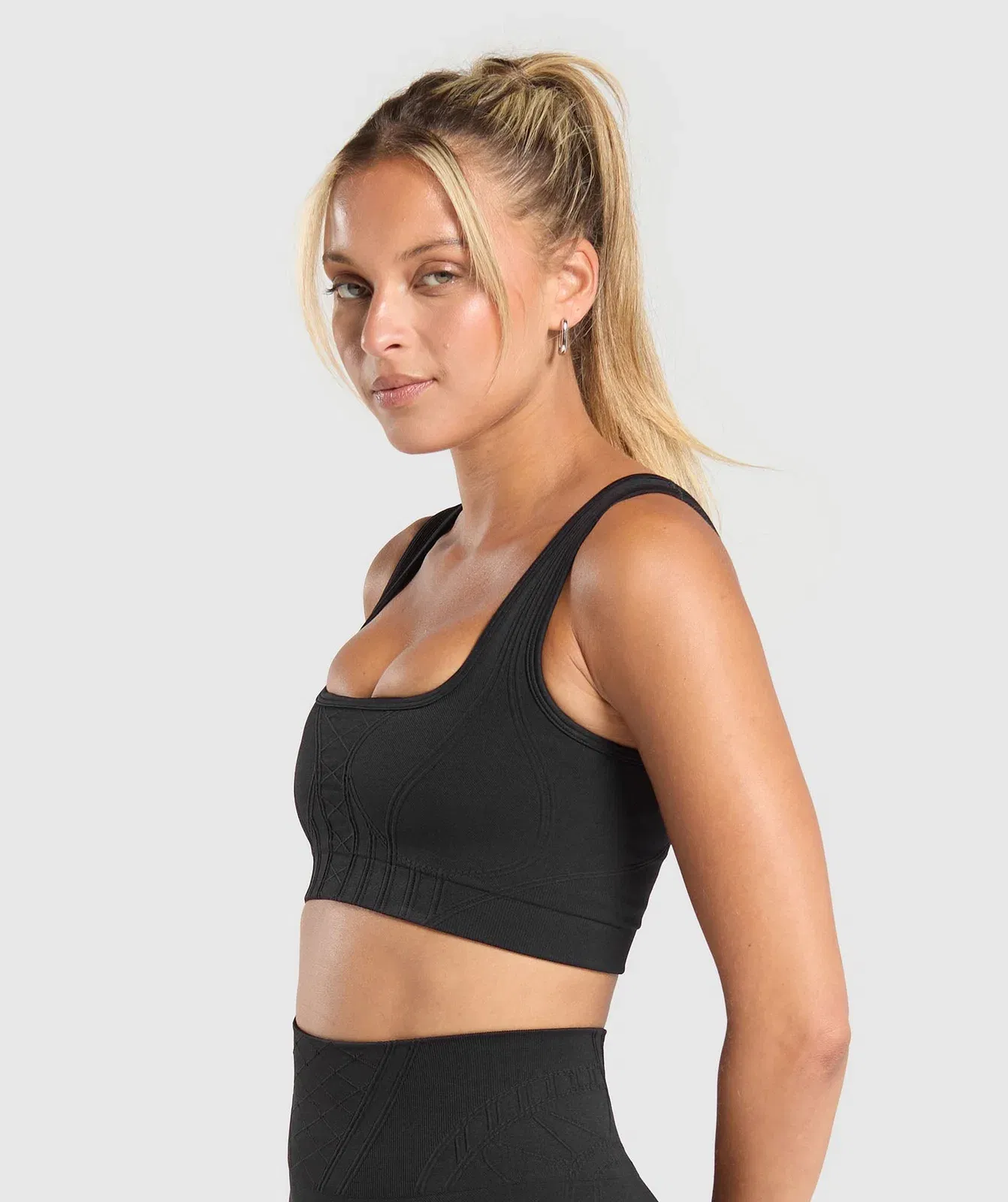 Gymshark Corset Seamless Sports Bra - Black