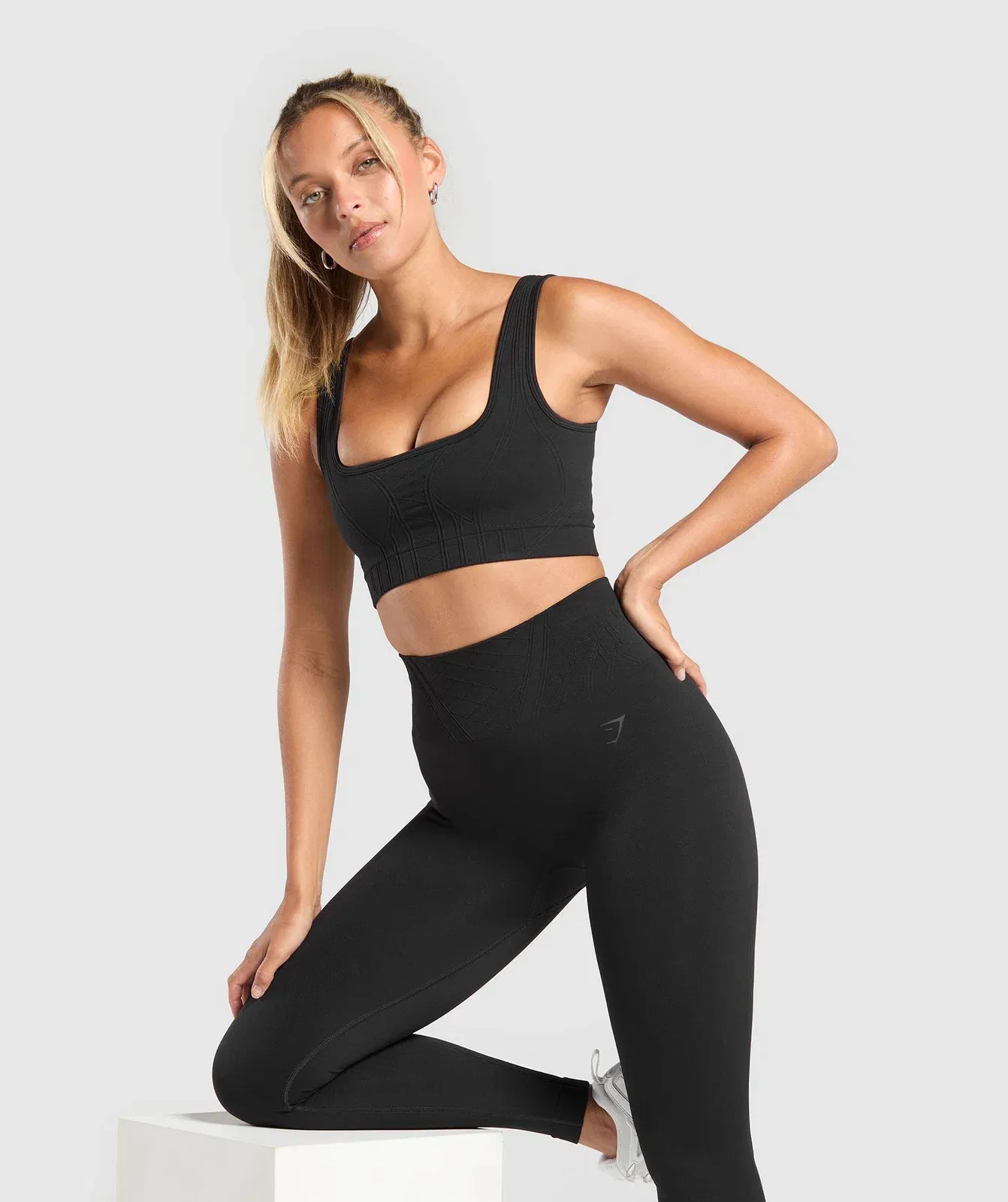 Gymshark Corset Seamless Sports Bra - Black