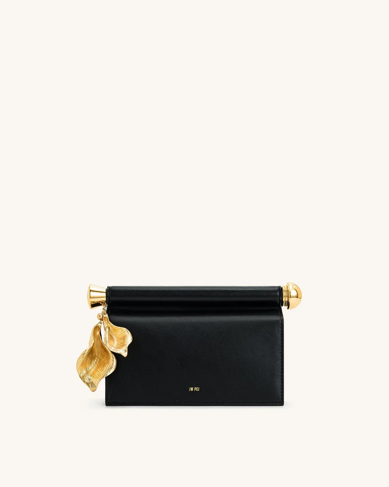 Jw Pei Holly Metal Pendant Embellished Clutch Black