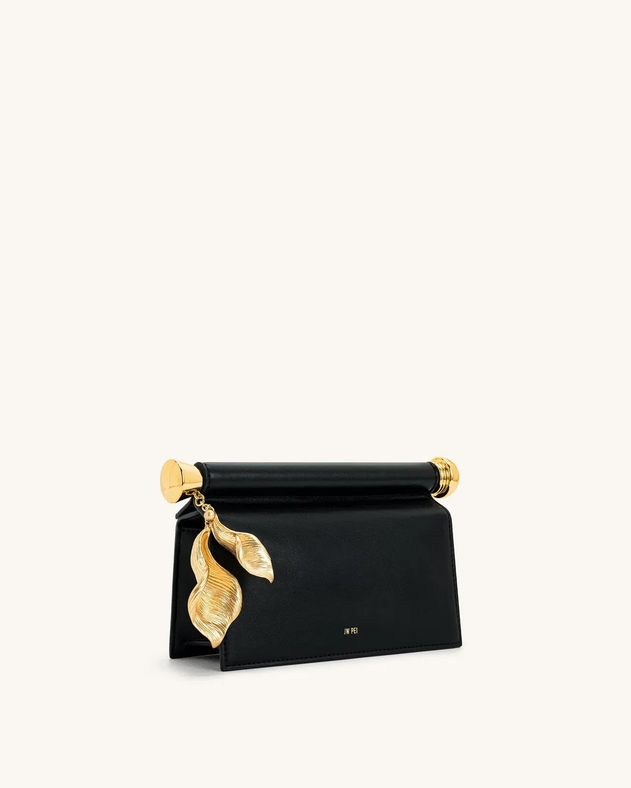 Jw Pei Holly Metal Pendant Embellished Clutch Black