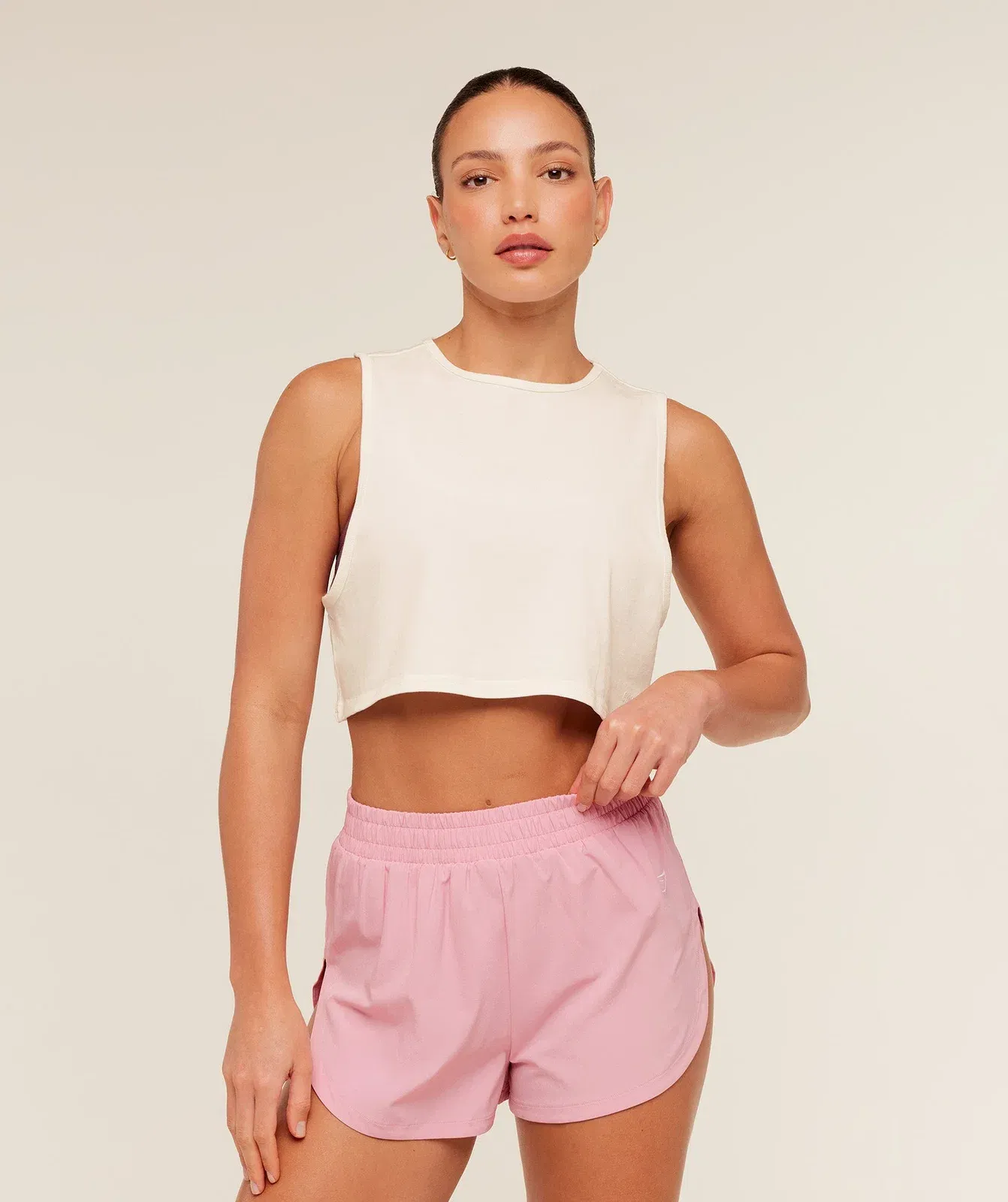 Women's Gymshark To From Cut Off T-Shirt Soft White