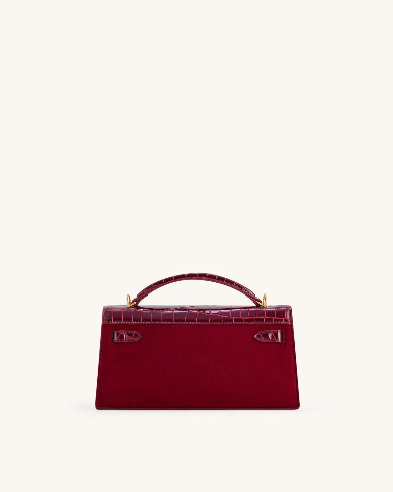 Jw Pei Noor Faux Suede Top Handle Bag Red