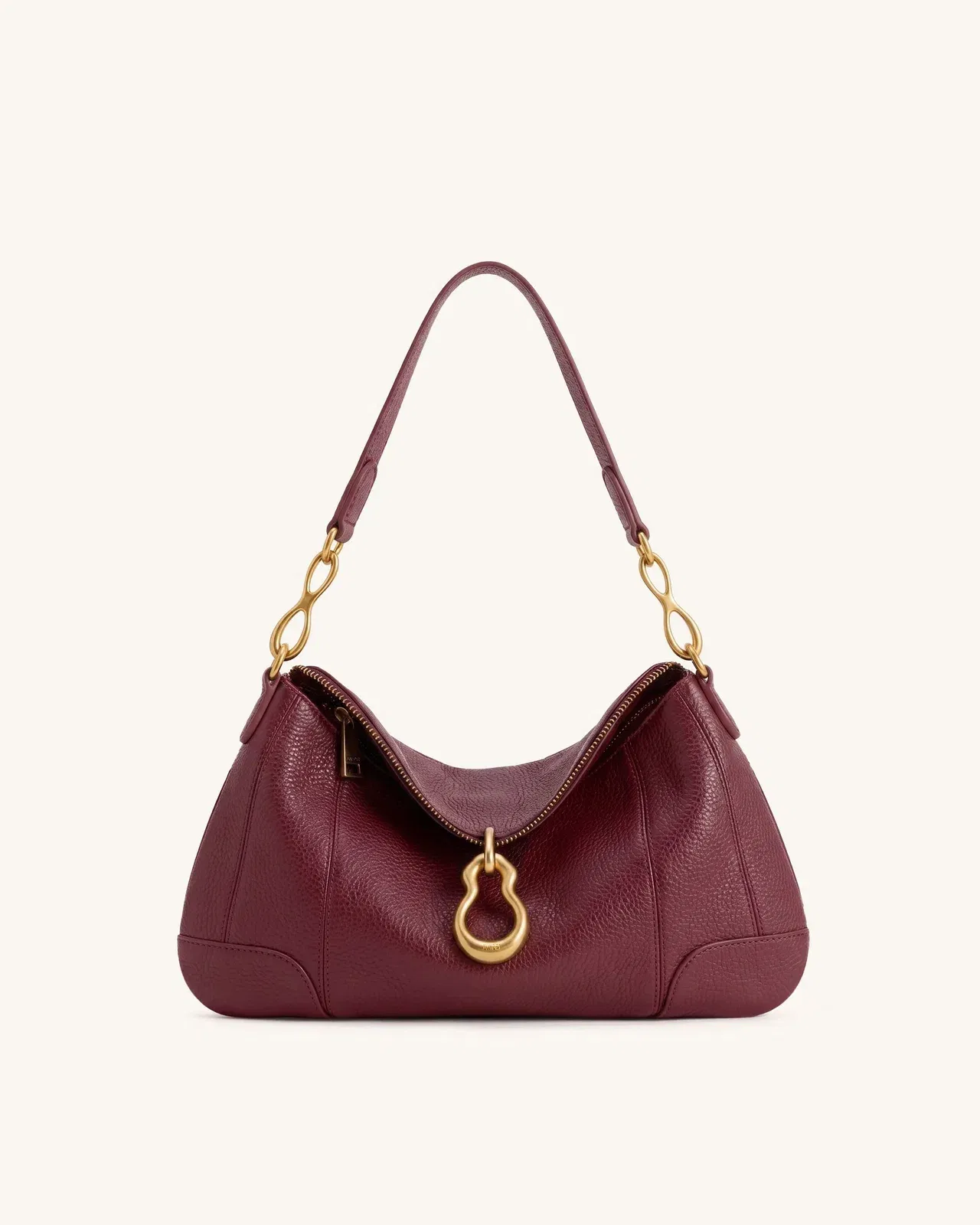 Jw Pei Jayla Metal Pendant Embellished Shoulder Bag Burgundy
