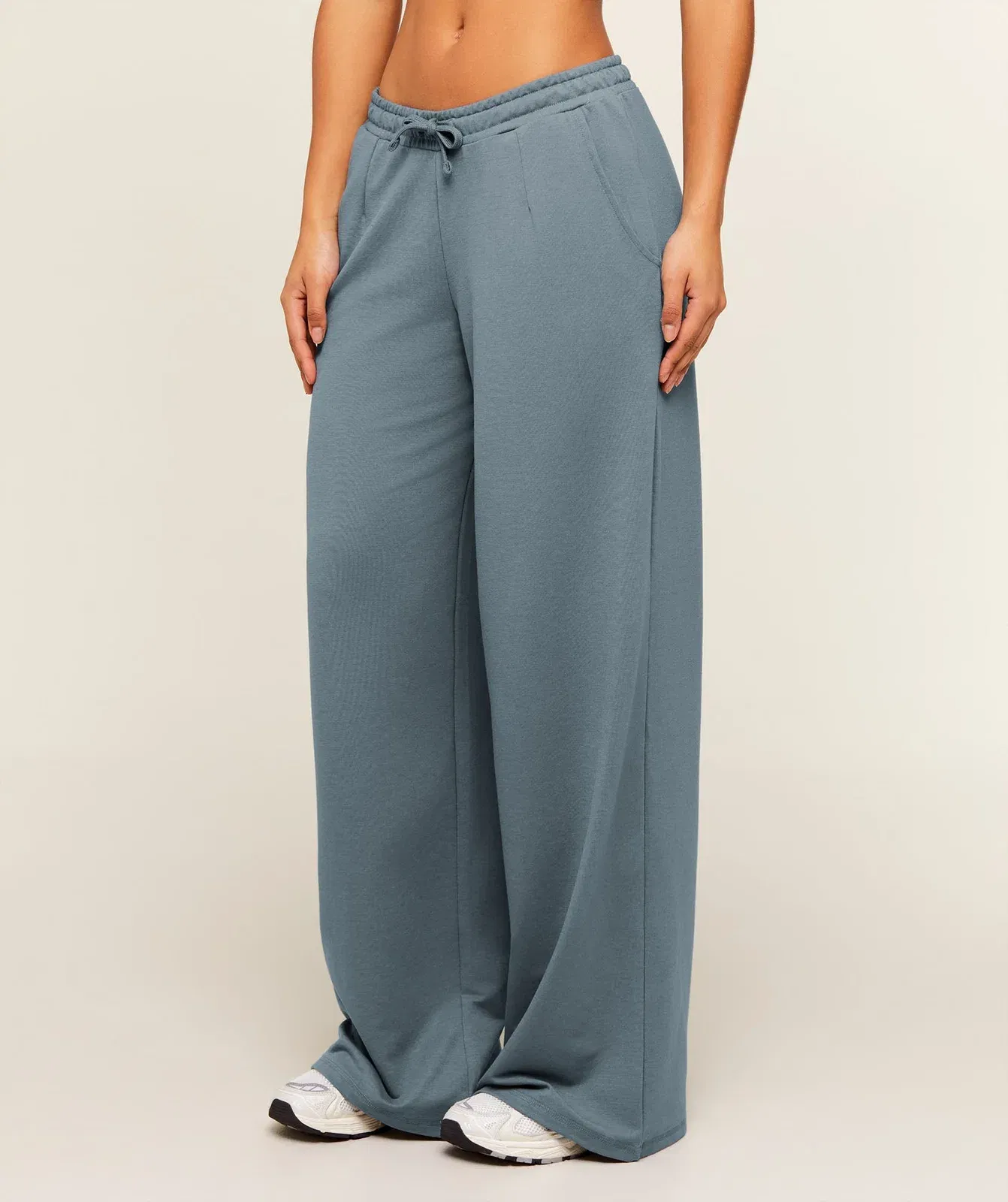 Women's Gymshark Lightweight Wide Leg Pant Tall Iron Blue