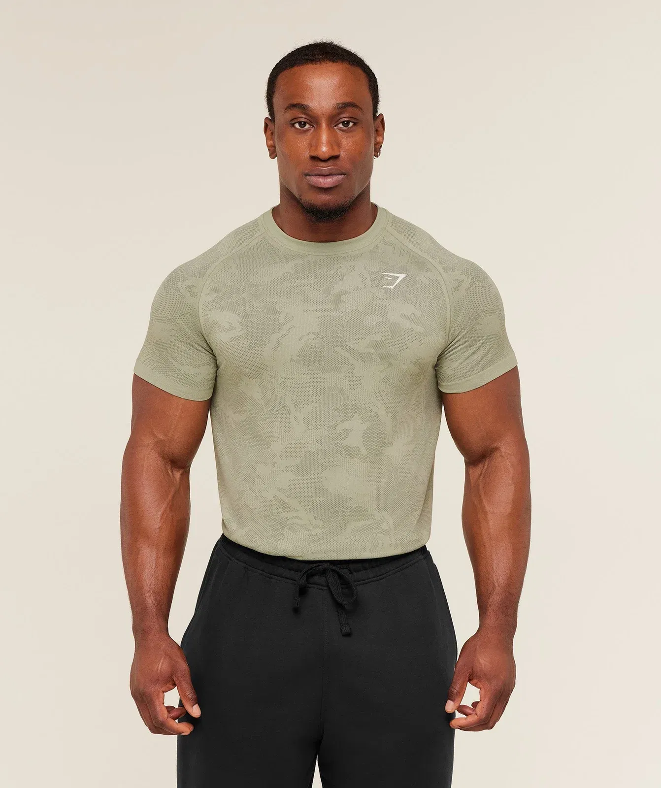 Gymshark Geo Seamless T-Shirt Haze Green