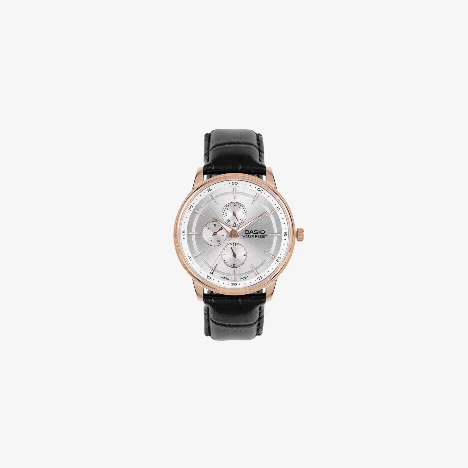 Casio Enticer MTP-SN3KRL-7A Quartz Silver Dial Analog Leather Watch