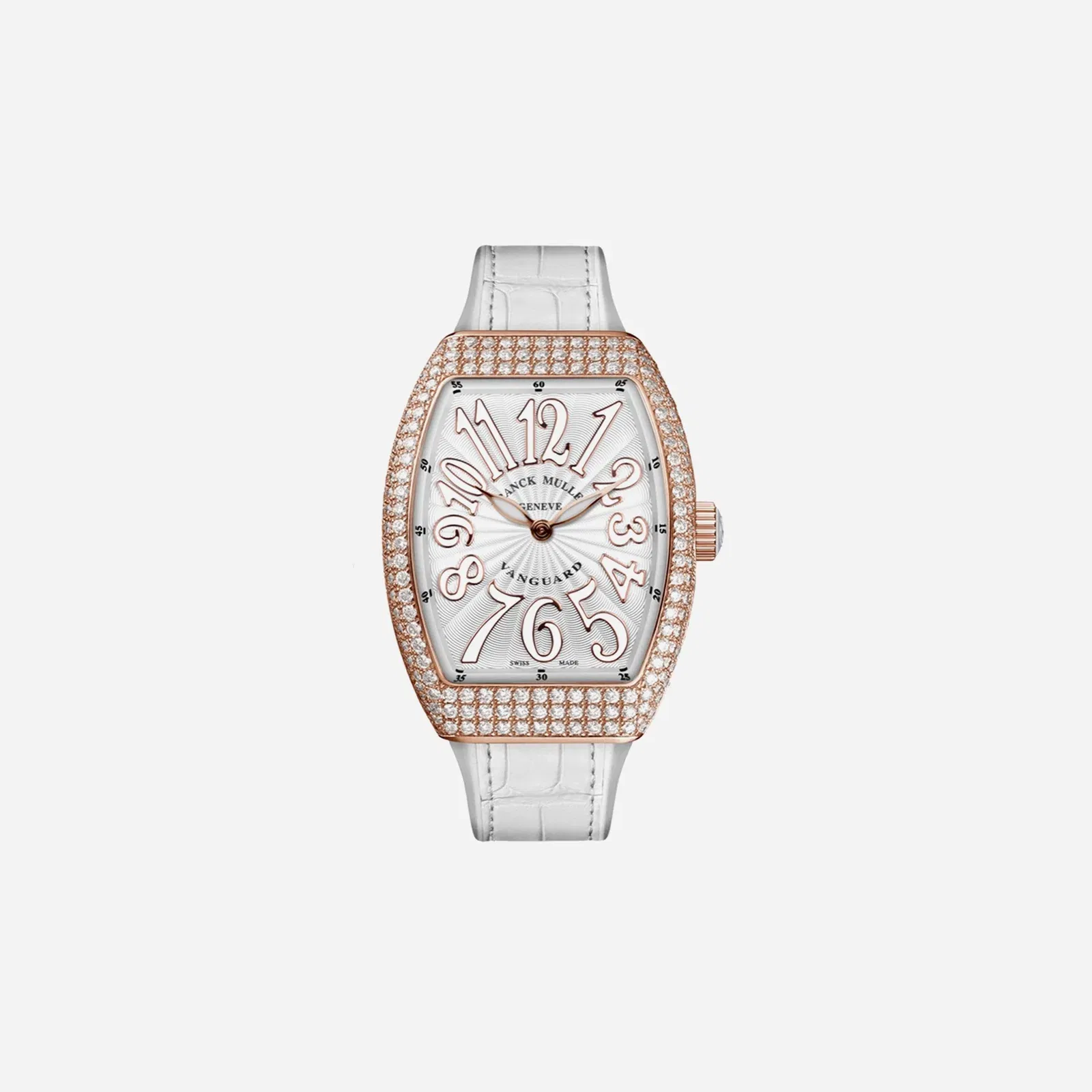 Franck Muller Vanguard White Dial Leather Strap Watch WMNS - V32 QZ D 5N.BC