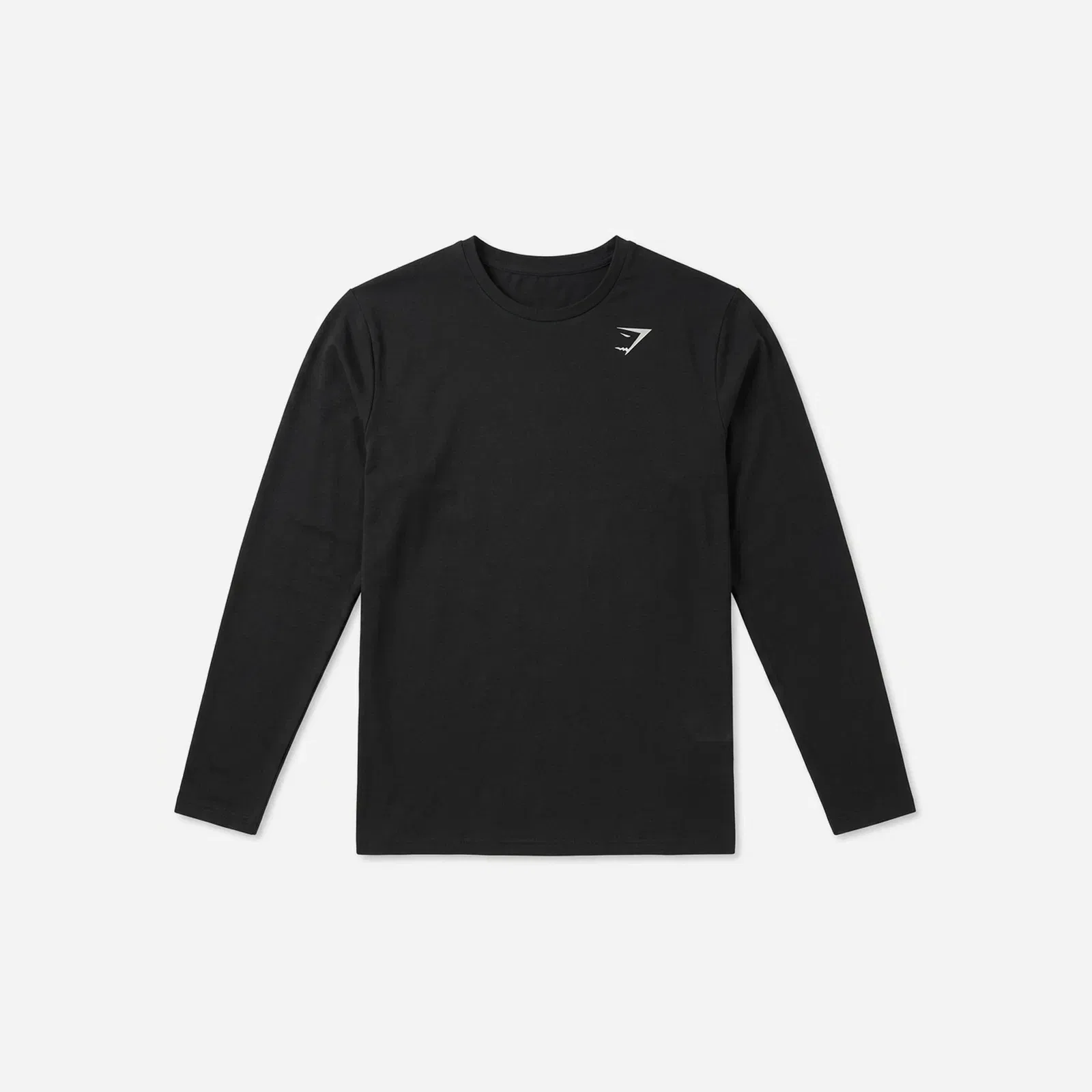Gymshark Crest Long Sleeve T-Shirt Black Regular Fit