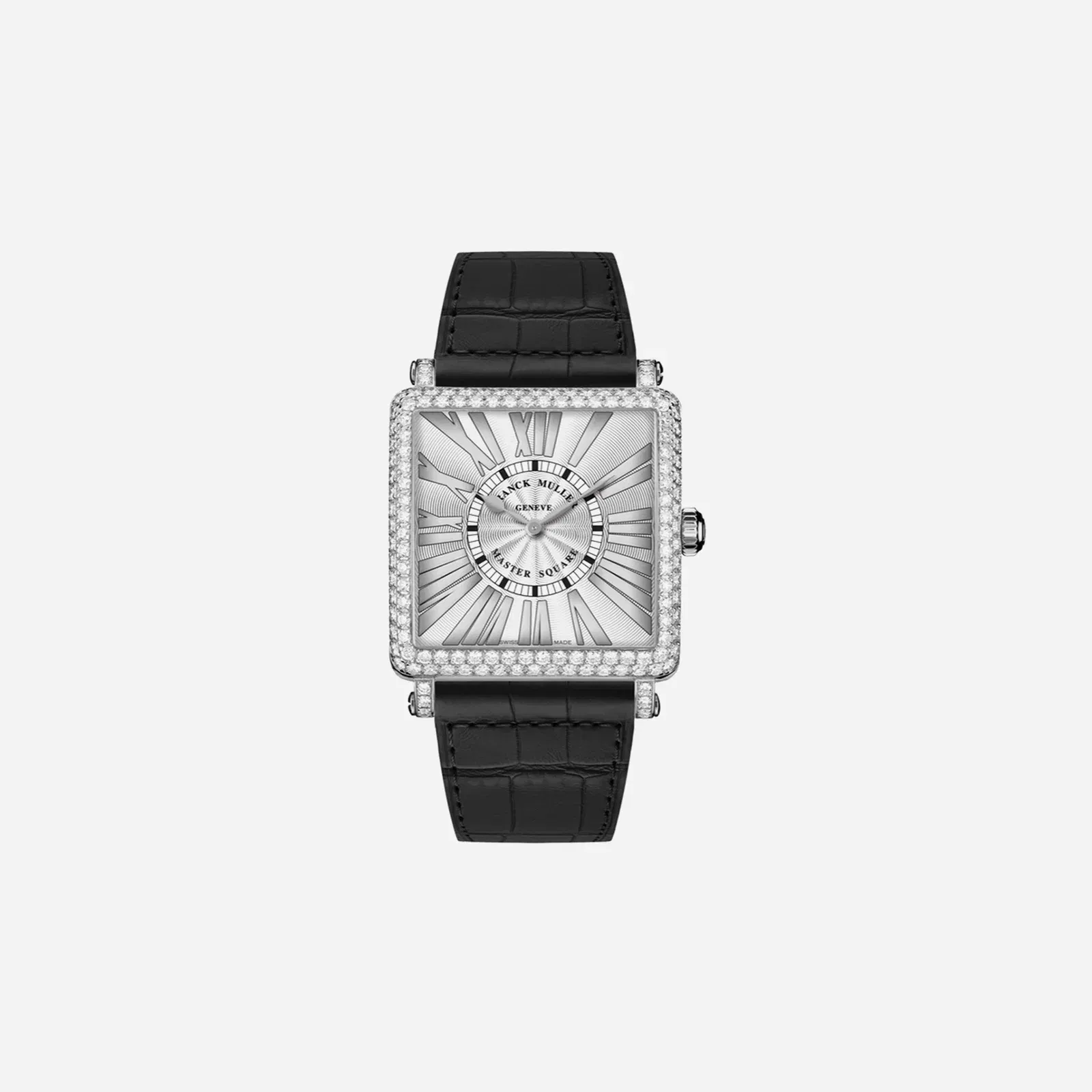 Franck Muller Master Square White Dial Leather Strap Watch WMNS - 6002-M-QZ-D-REL-R-AC