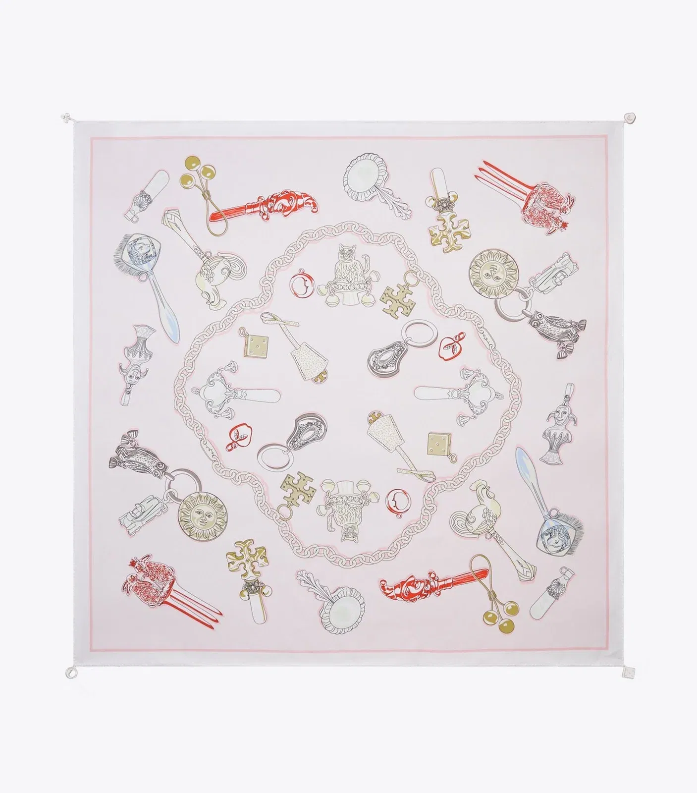 Rattles Silk Square Scarf