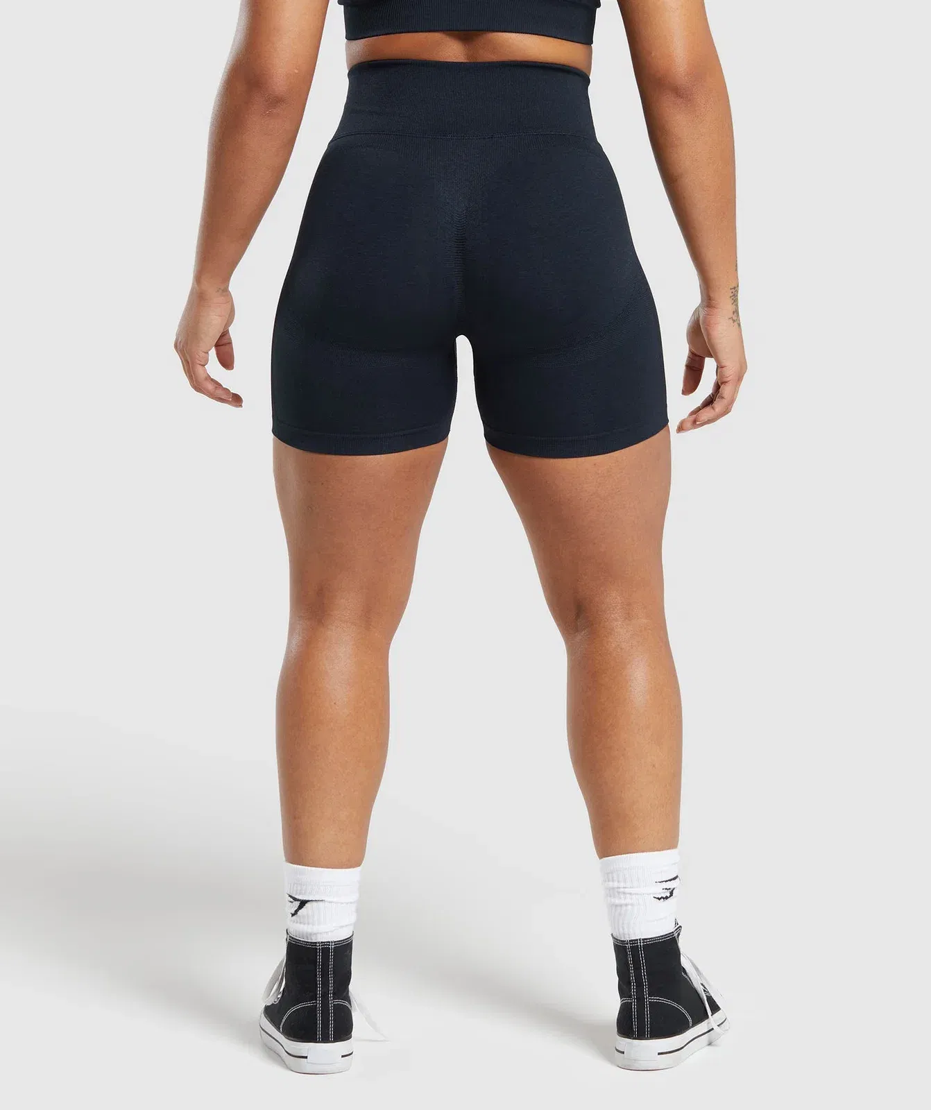 Gymshark Lift Seamless Shorts - Midnight Blue/Black Marl
