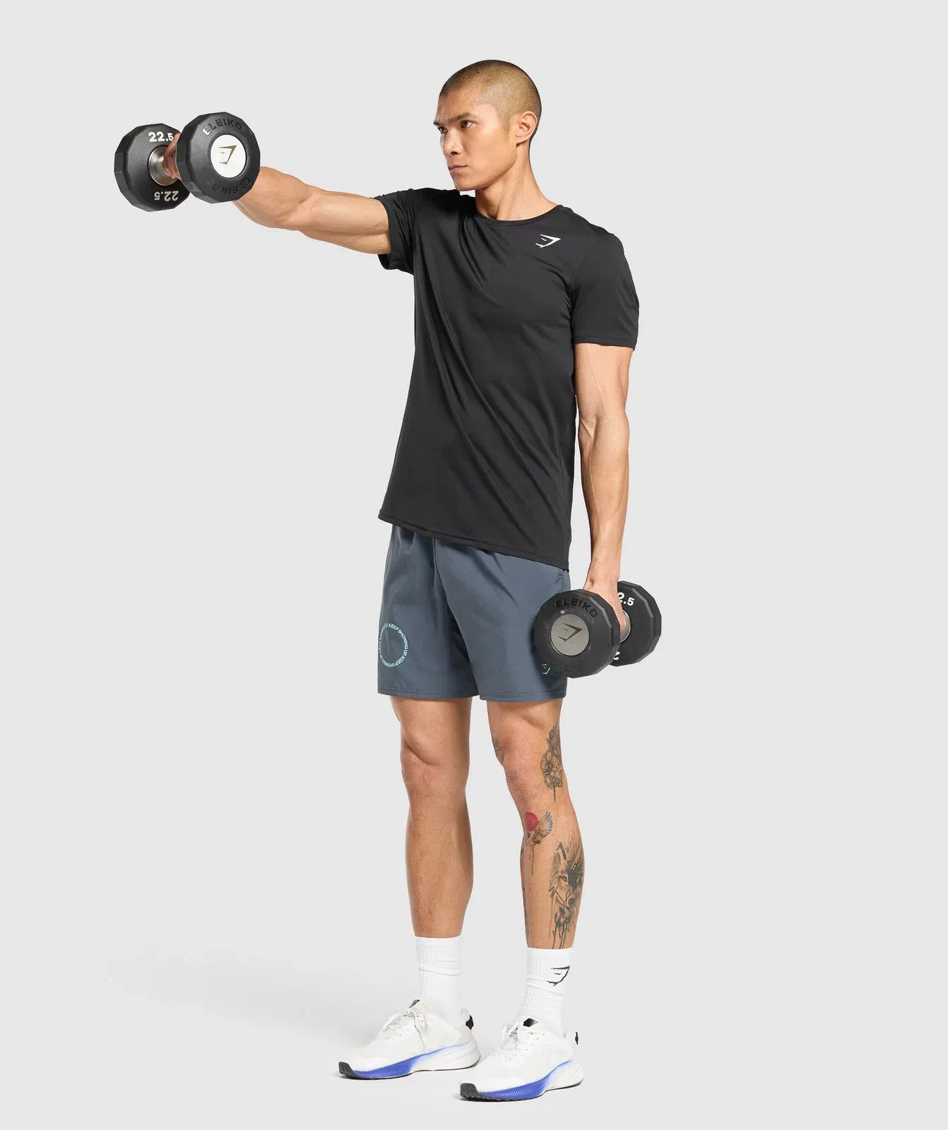 Gymshark Keep Showing Up 7" Shorts - Titanium Blue