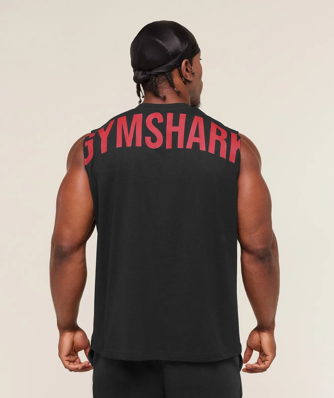 Gymshark Power Cut Off Tank - Black/Conditioning Red