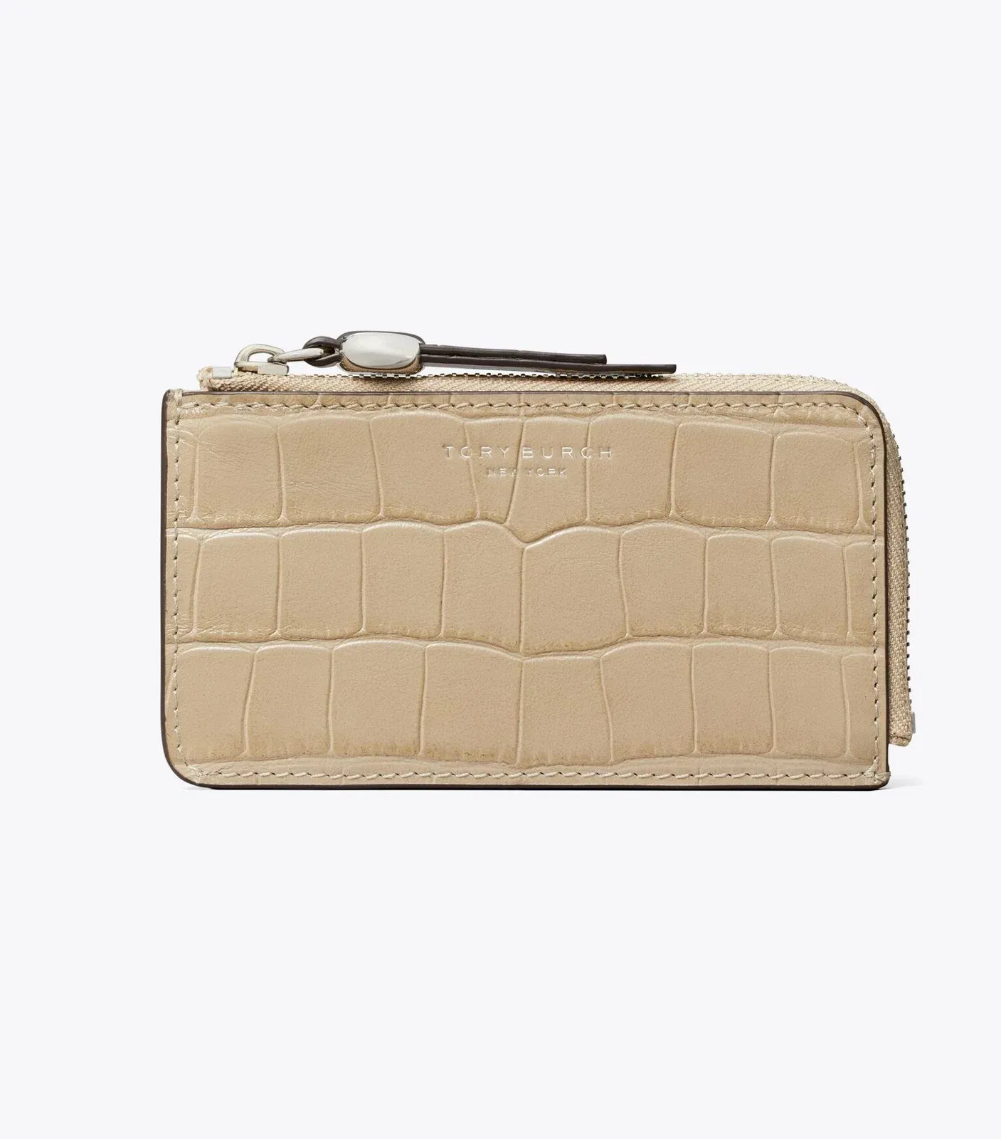 Romy Croc-Embossed Zip Card Case