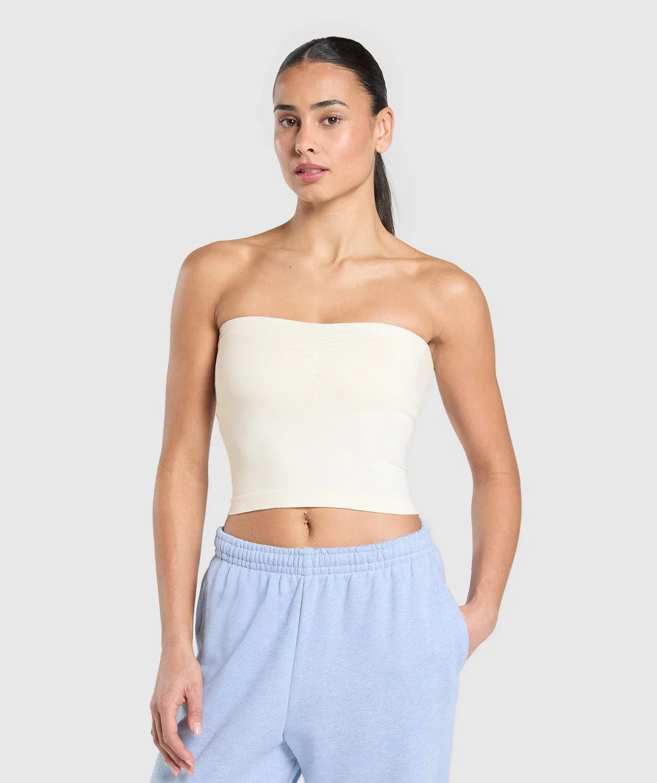 Gymshark Everyday Seamless Midi Tube Top - Soft White