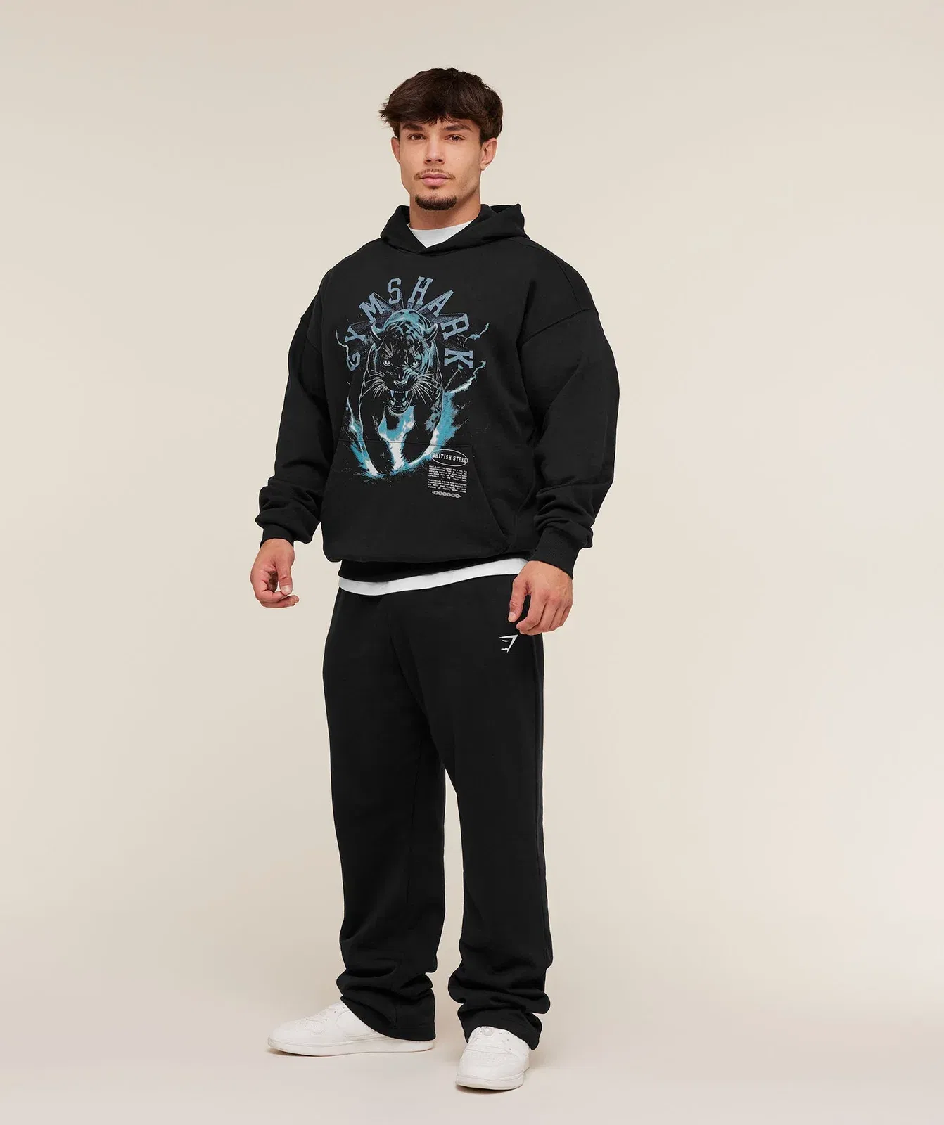 Gymshark Panther Graphic Hoodie - Black
