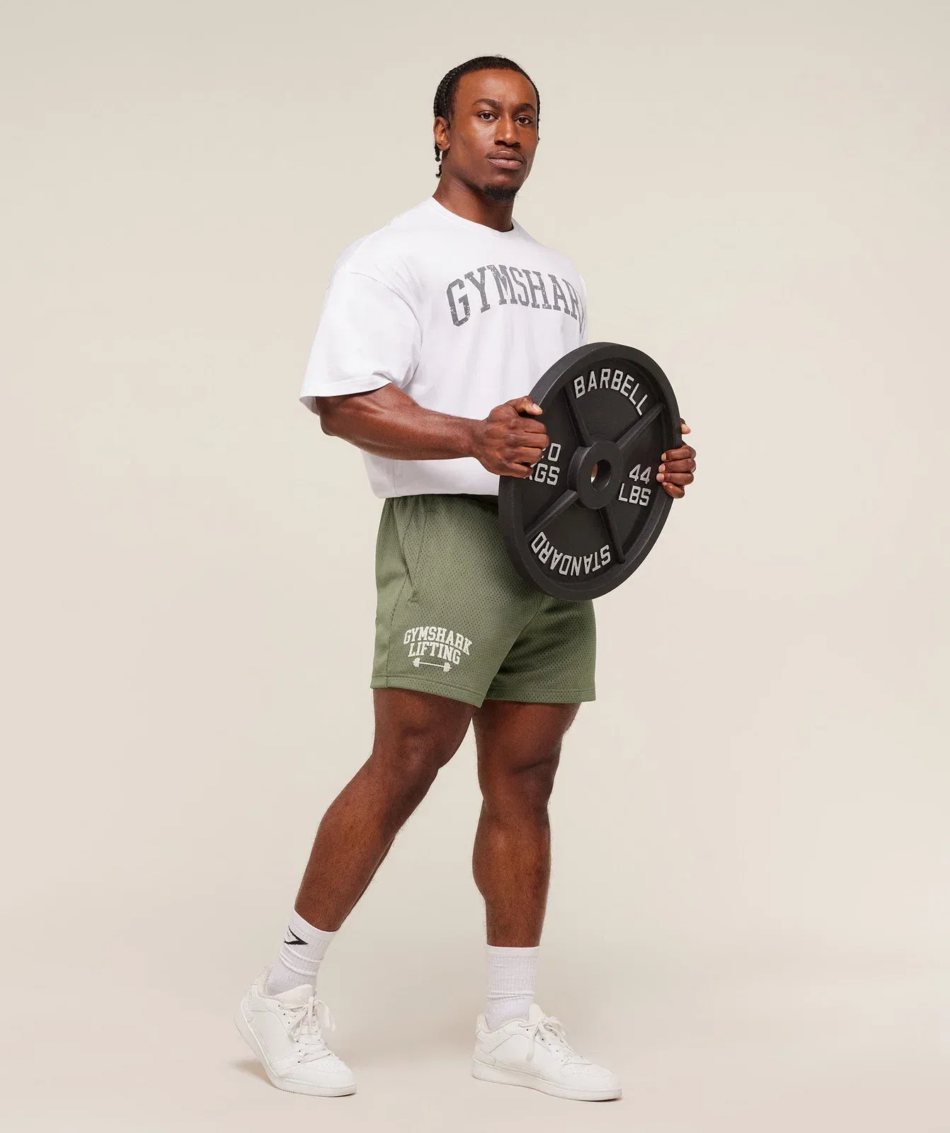 Gymshark Gymshark Lifting Barbell Mesh 5" Short - Base Green