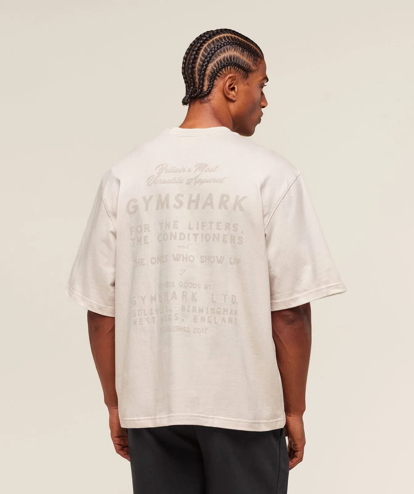 Gymshark For The Lifters Boxy T-Shirt - Oat White