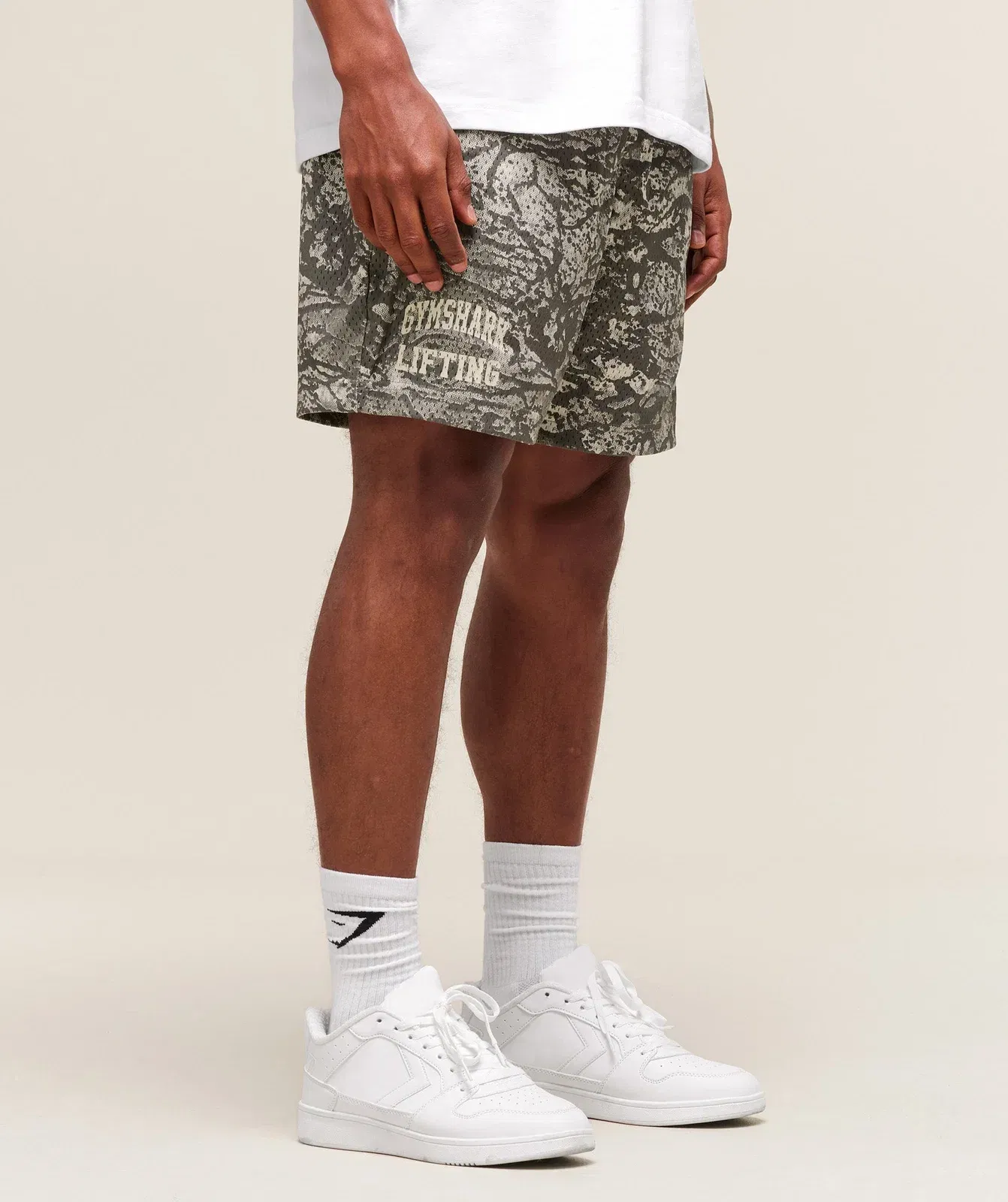 Gymshark Lifting Mesh 5" Shorts - Camo Brown