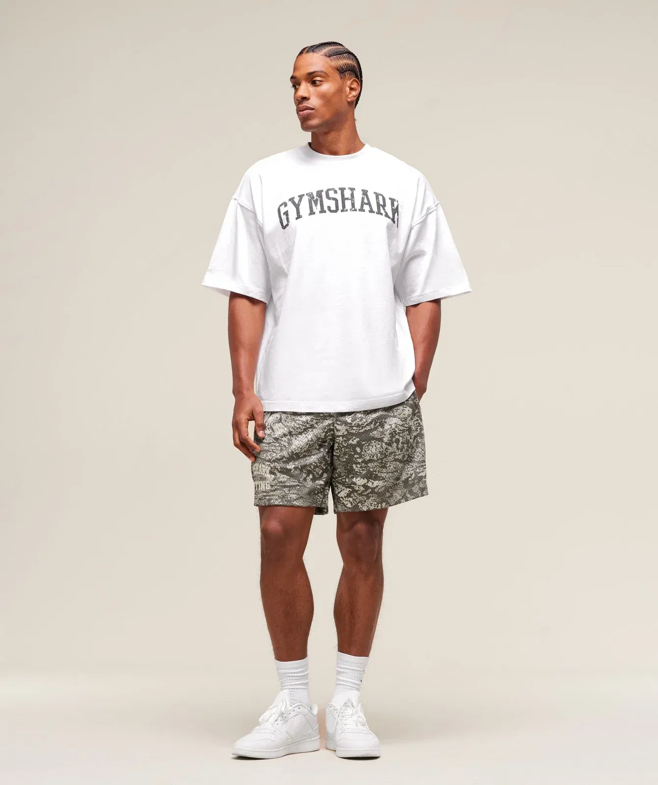 Gymshark Lifting Mesh 5" Shorts - Camo Brown