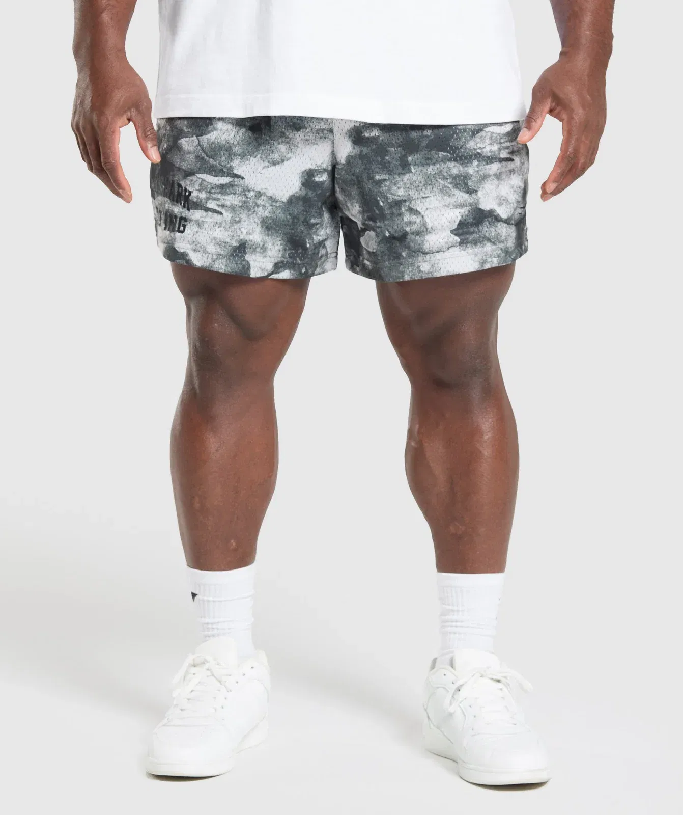 Gymshark Lifting Mesh 5" Shorts - Metal Grey