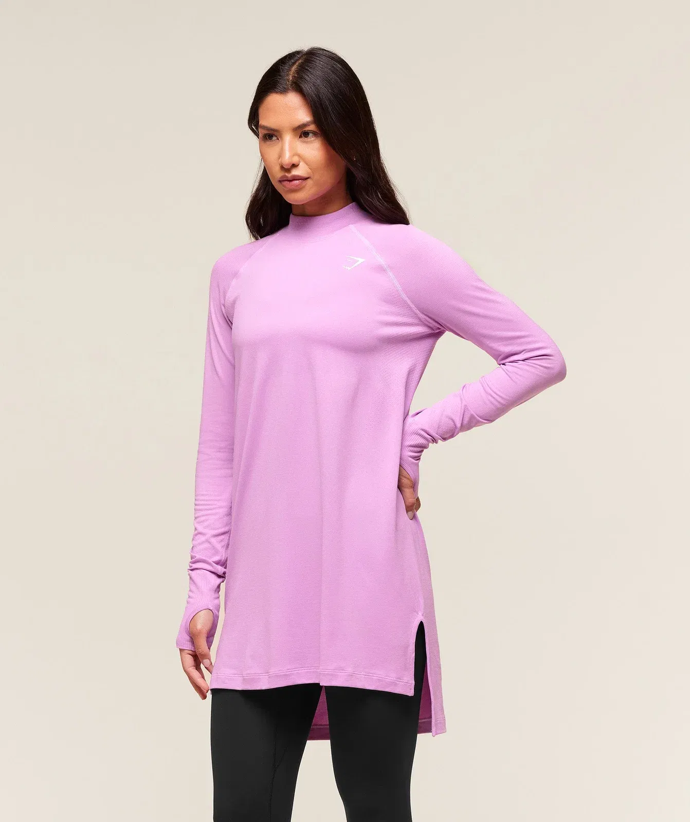 Gymshark Vital Long Line Top - Sour Pink Marl