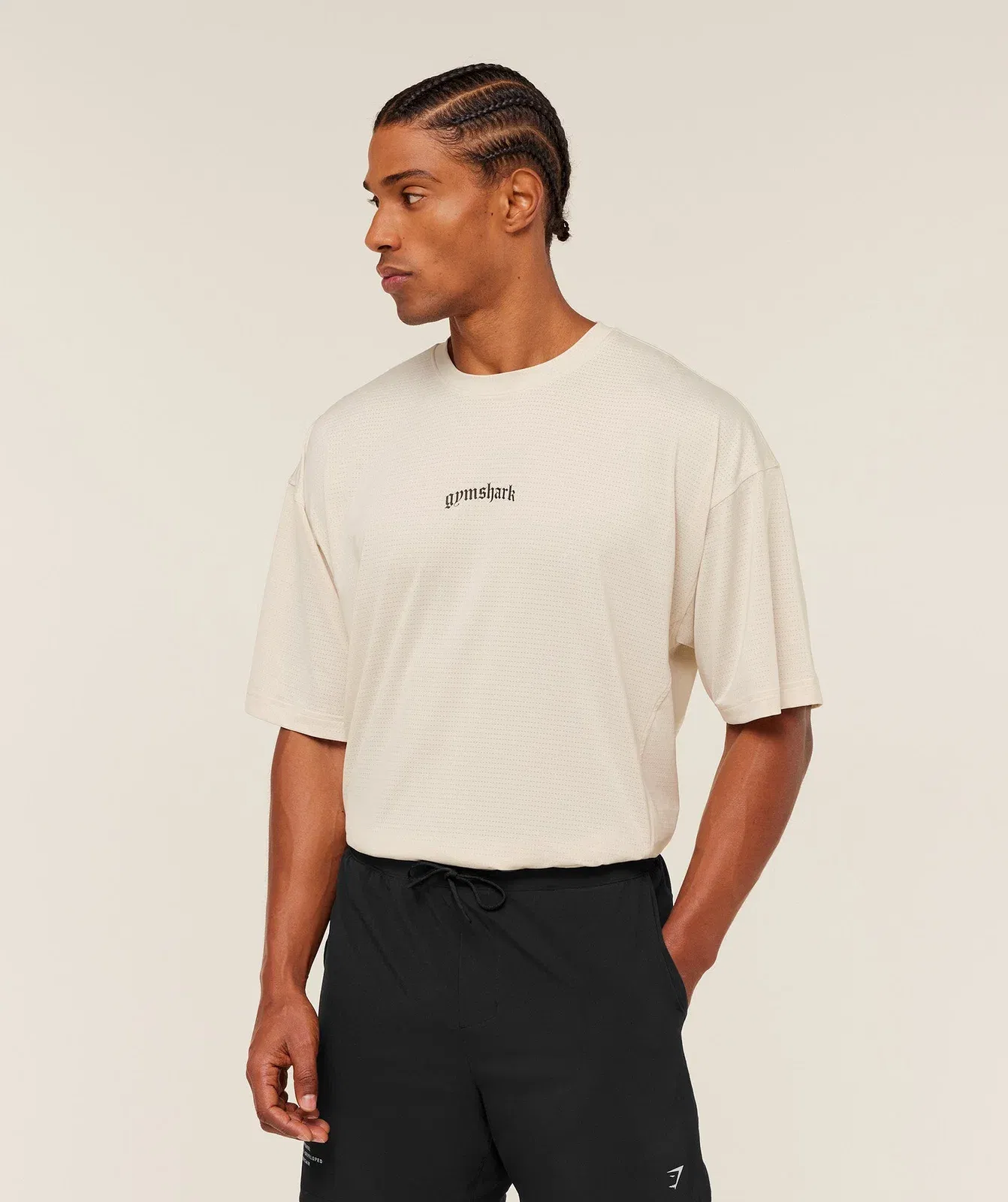 Gymshark Tactical Oversized T-Shirt - Oat White