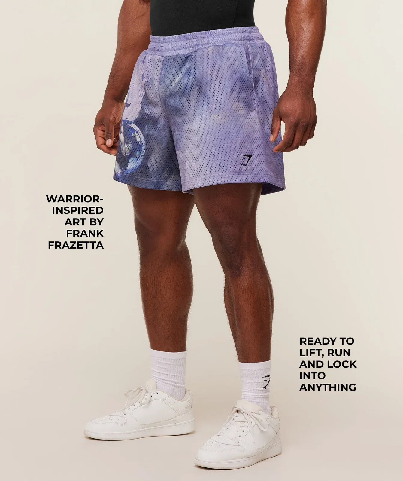 Gymshark Power x Frazetta Graphic Shorts - Steady Purple