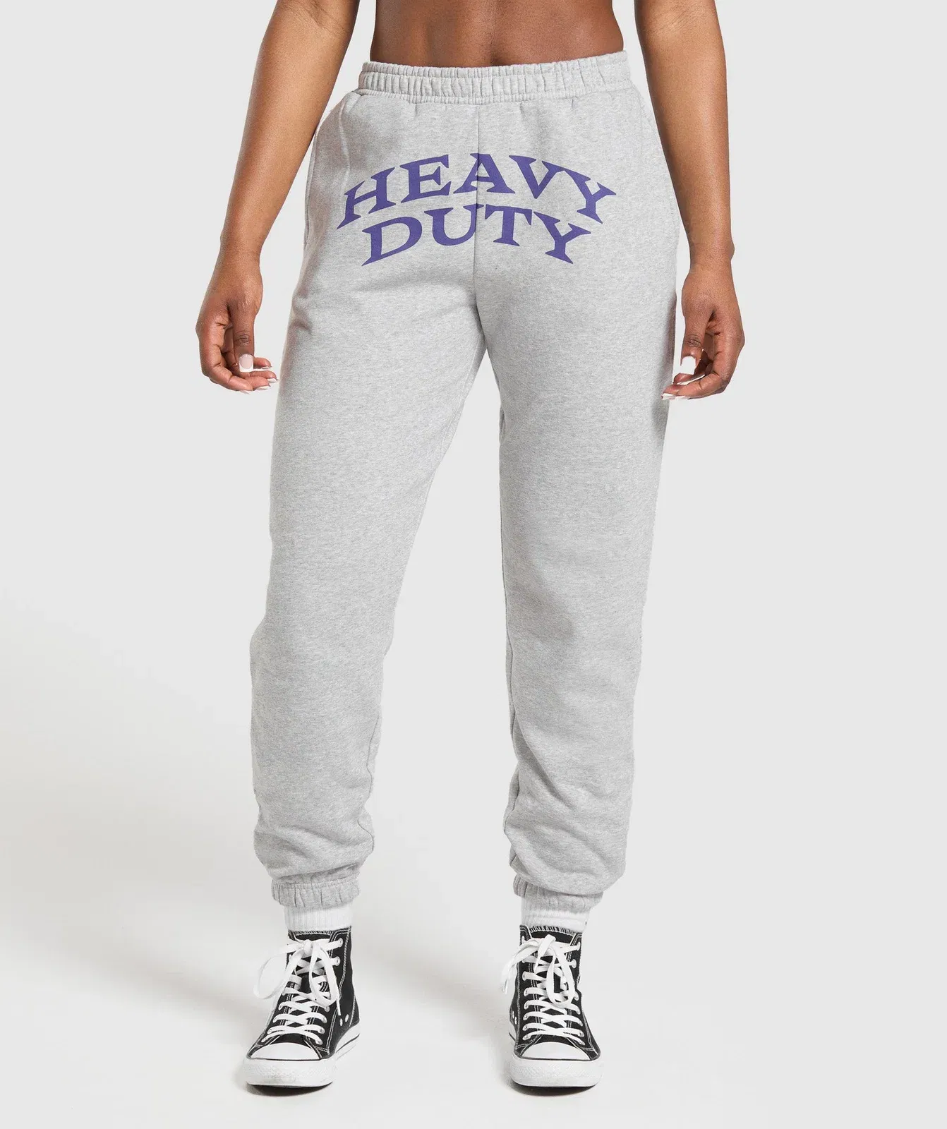Gymshark Heavy Duty Graphic Loopback Jogger - Light Grey Core Marl